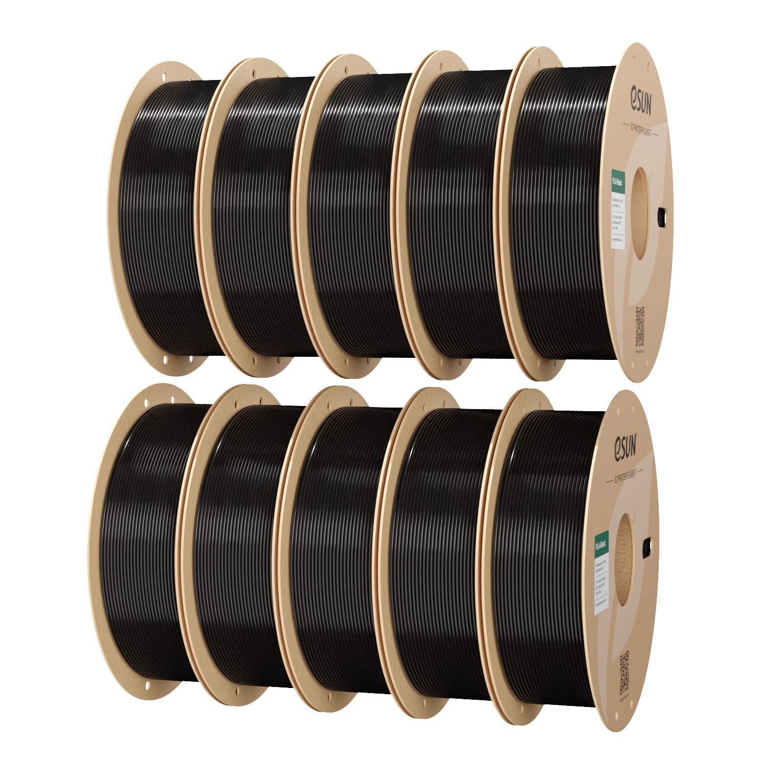 Esun 10KG PLA Basic Filamento 1.75mm, Nero