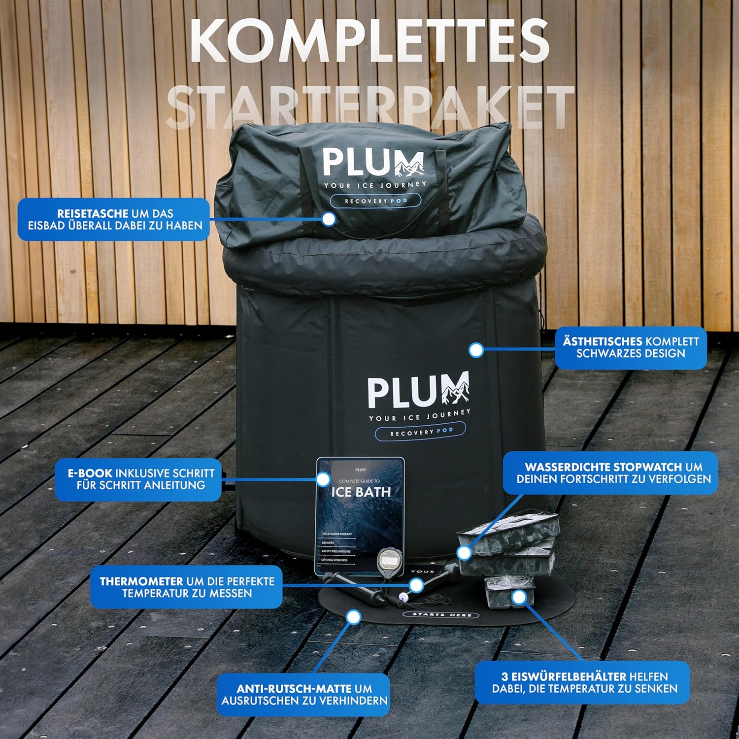 Plum Eisbad Premium XL Set di Ciotole - Ice Bath Recovery - immagine 2