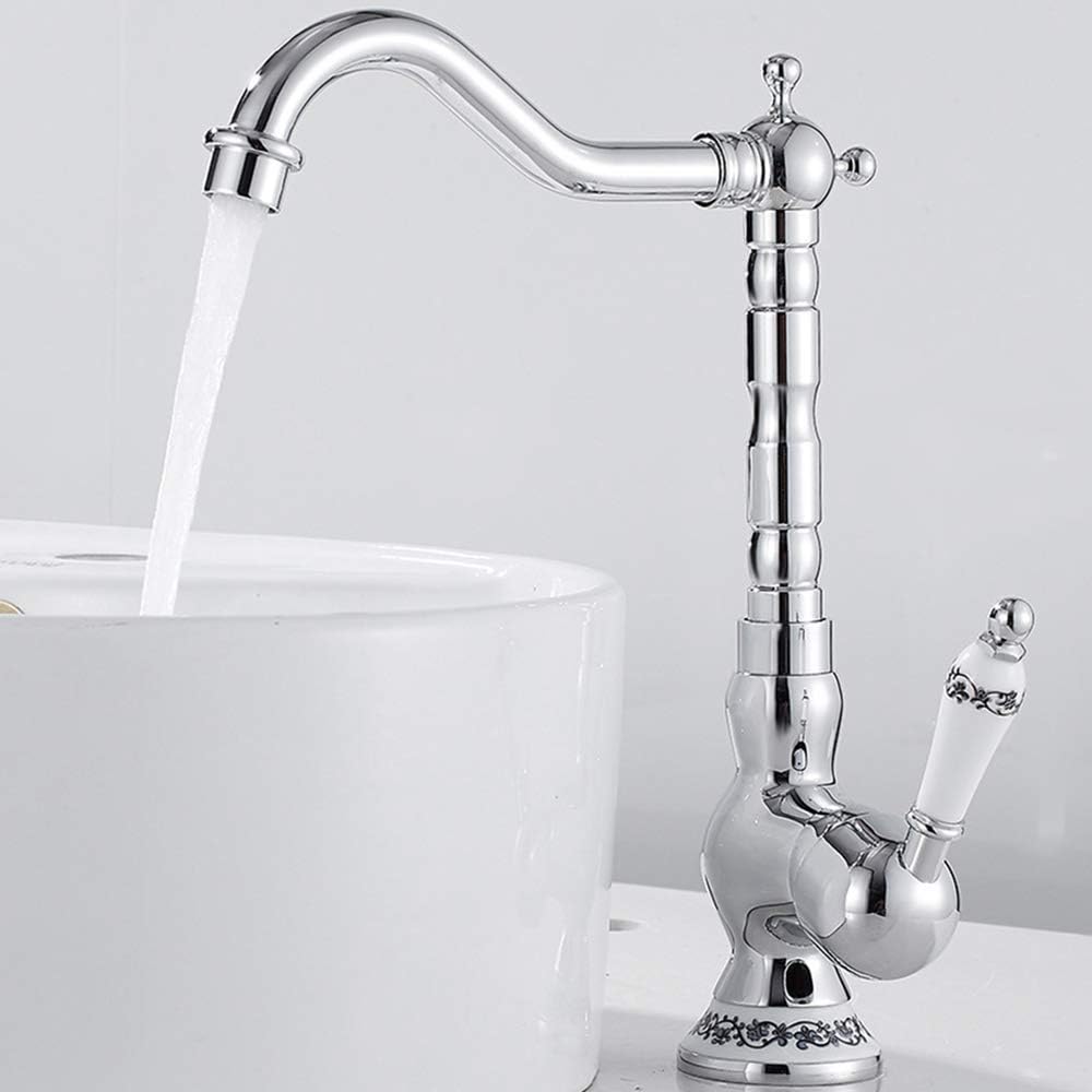 Rubinetto Cucina Monocomando Anticato Vintage Placcato