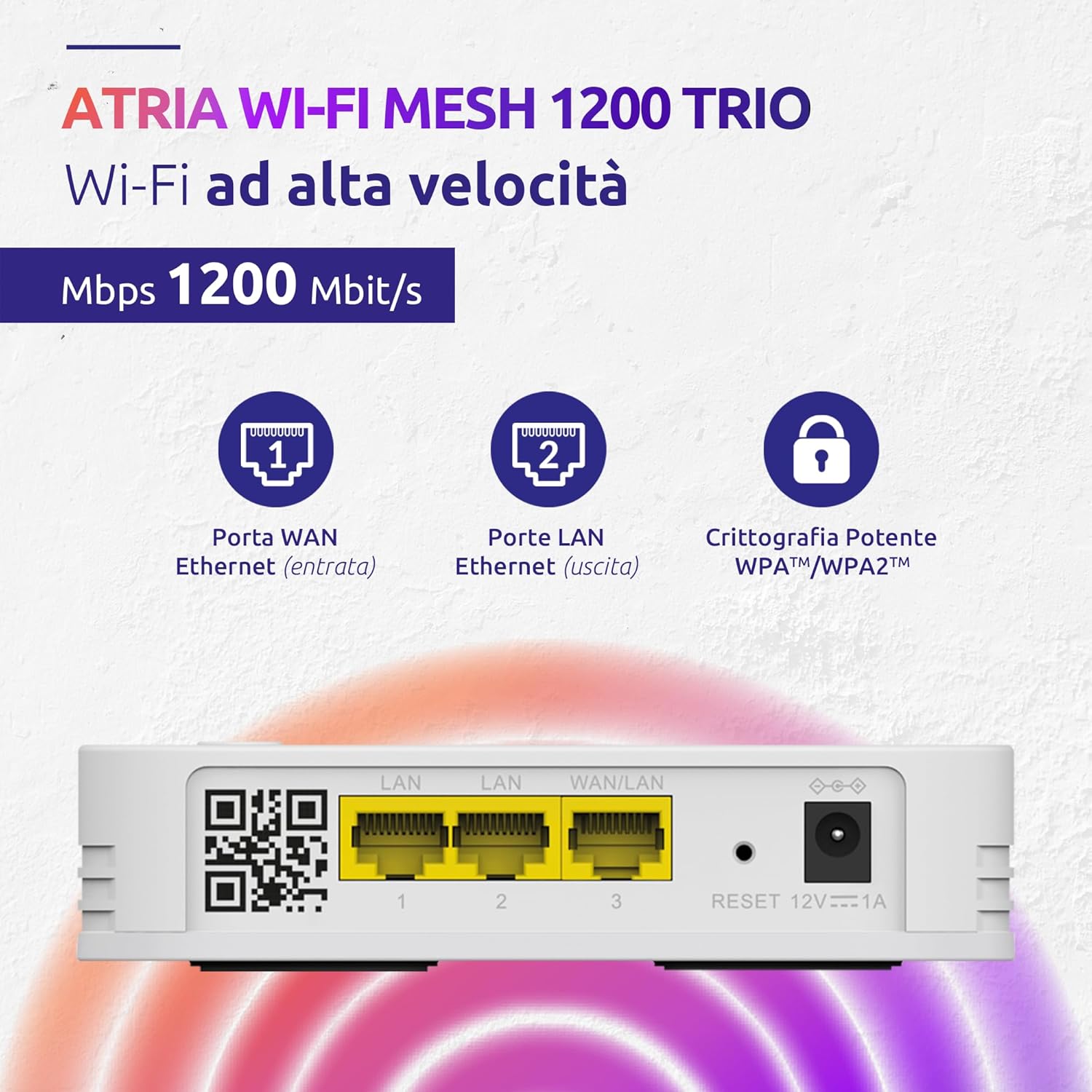 Strong - 3x Atria WiFi Mesh Trio Pack 1200, Bianco - immagine 3