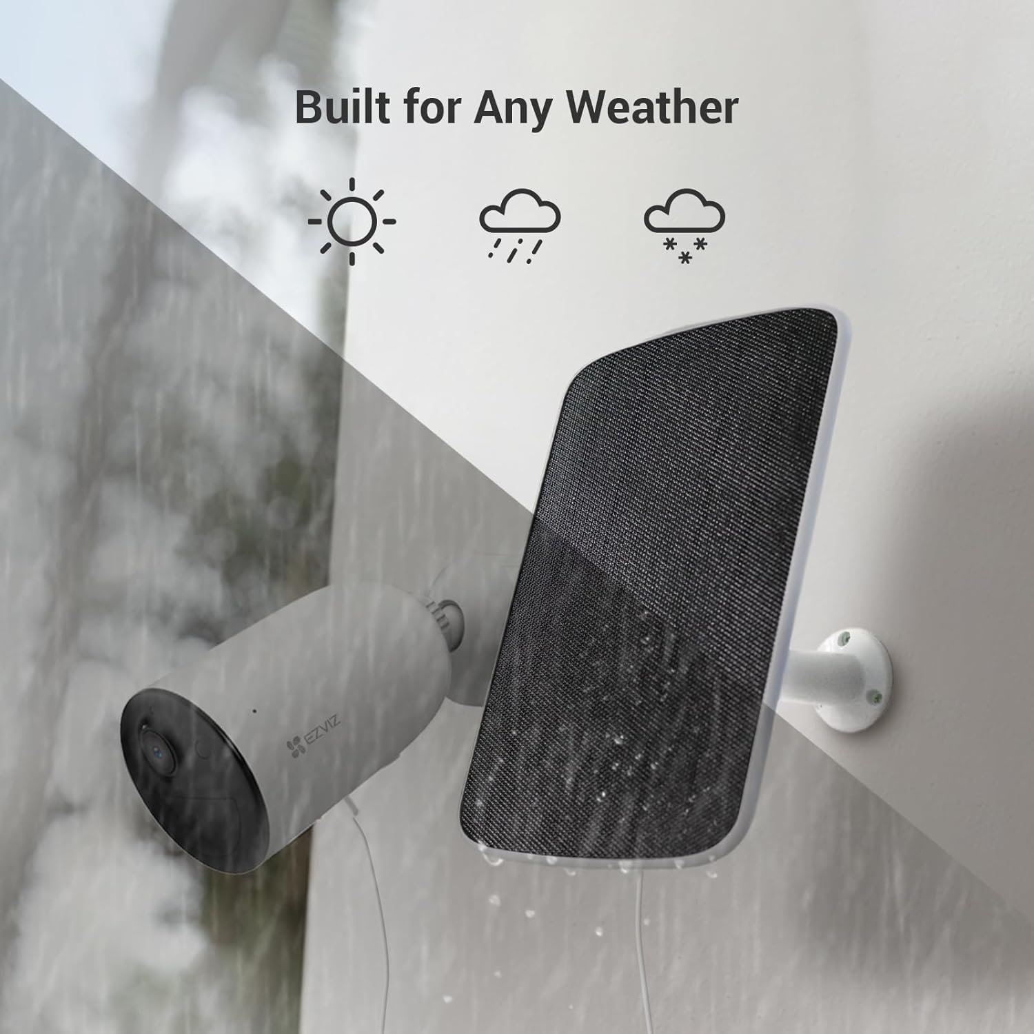 Ezviz Pannello Solare 4W USB-C + Micro USB - immagine 5