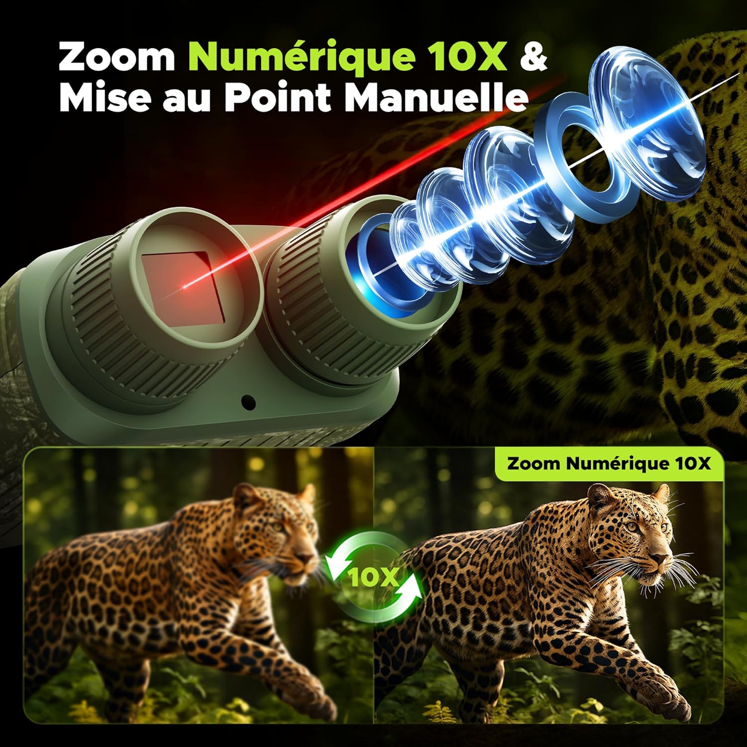 Binocolo Visione Notturna 4K 42MP con Scheda 32GB - immagine 5