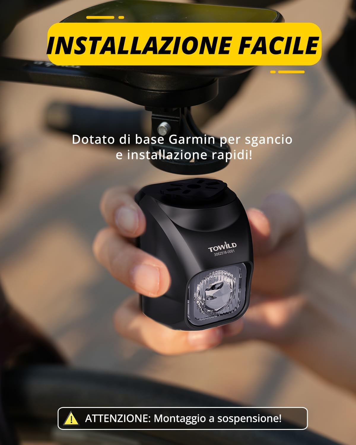 Towild DL1200S - Luci Bici LED 1200 Lumen con Telecomando - immagine 8