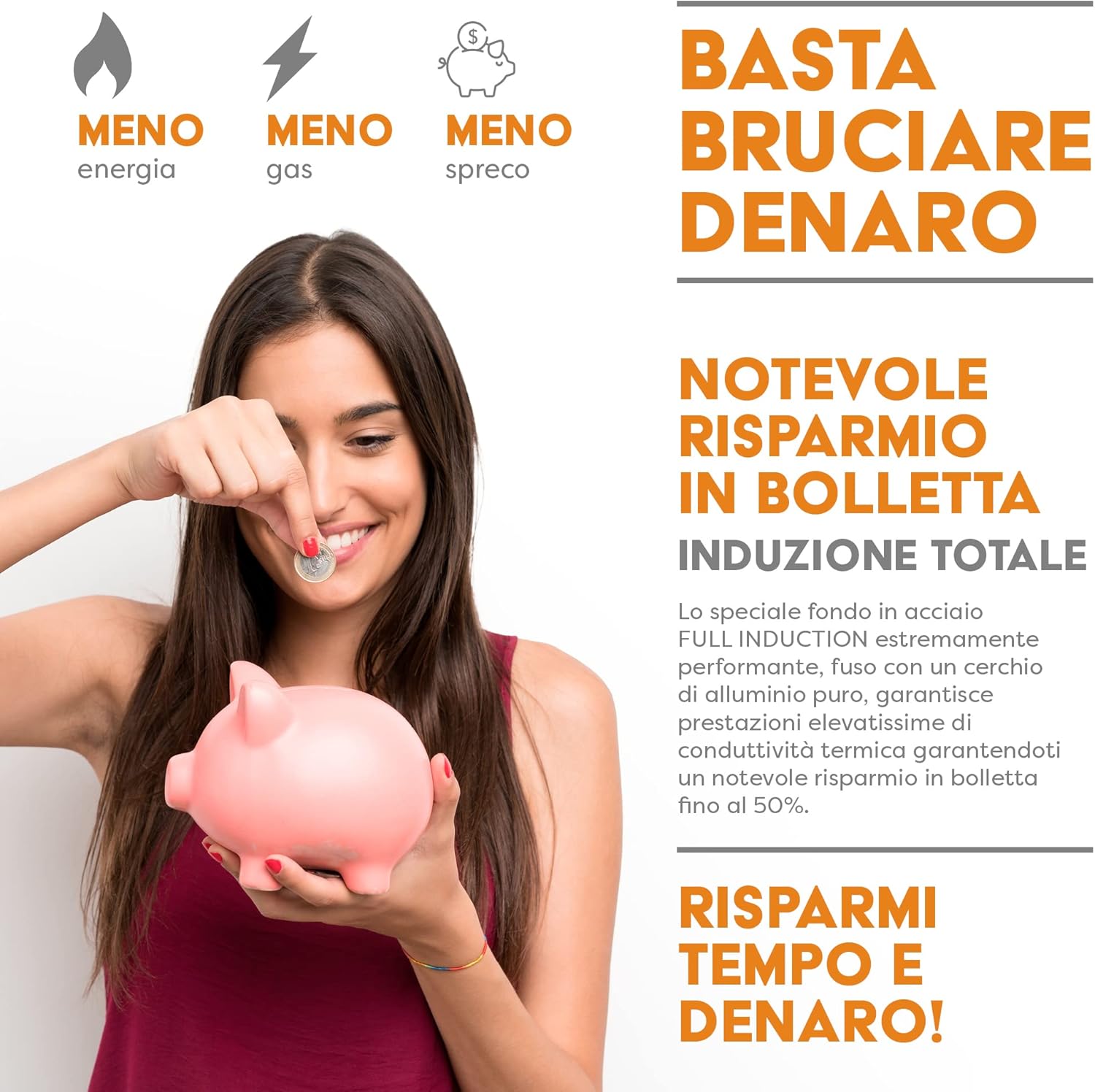 Stone&stone Set 3 Padelle Antiaderenti Induzione Gas - immagine 4