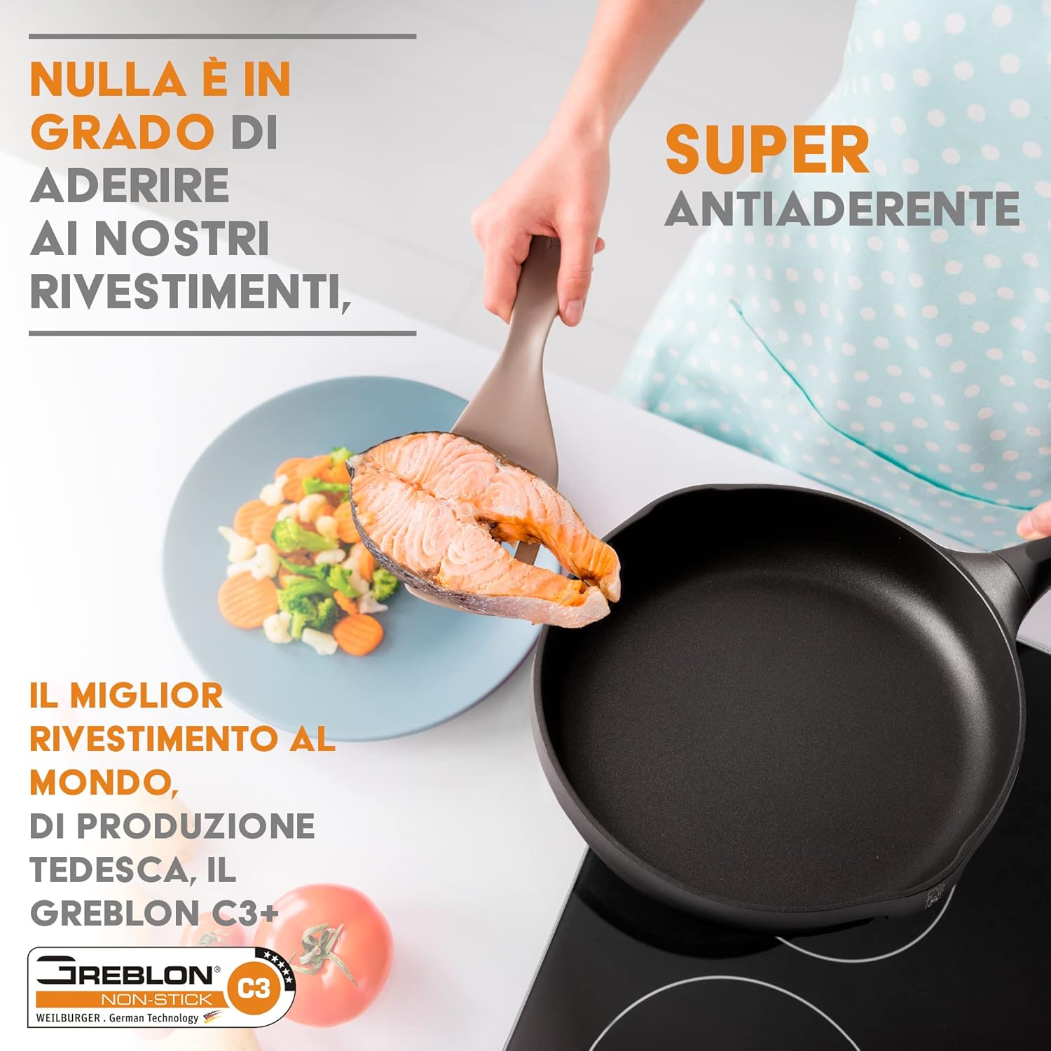 Stone&stone Set 3 Padelle Antiaderenti Induzione Gas - immagine 5