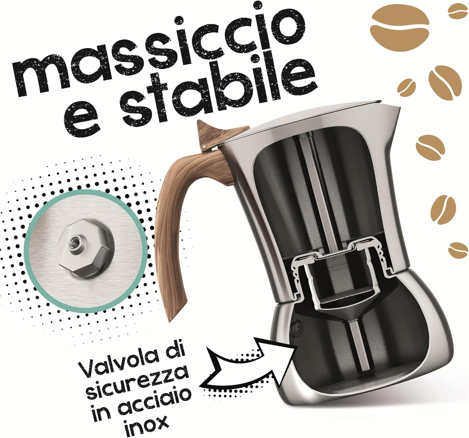 FLOW Premium Cafetera Espresso 4 Tazze 200ml - immagine 5