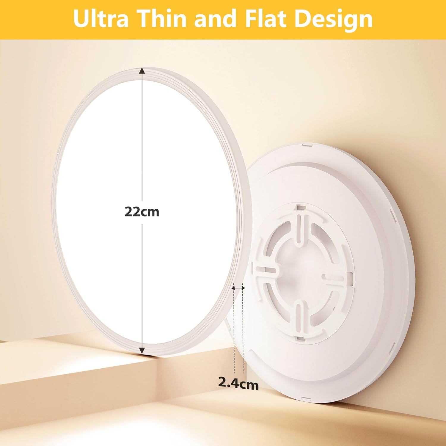 Ouila Plafoniera LED Soffitto Ø22CM 18W 4000K - immagine 4