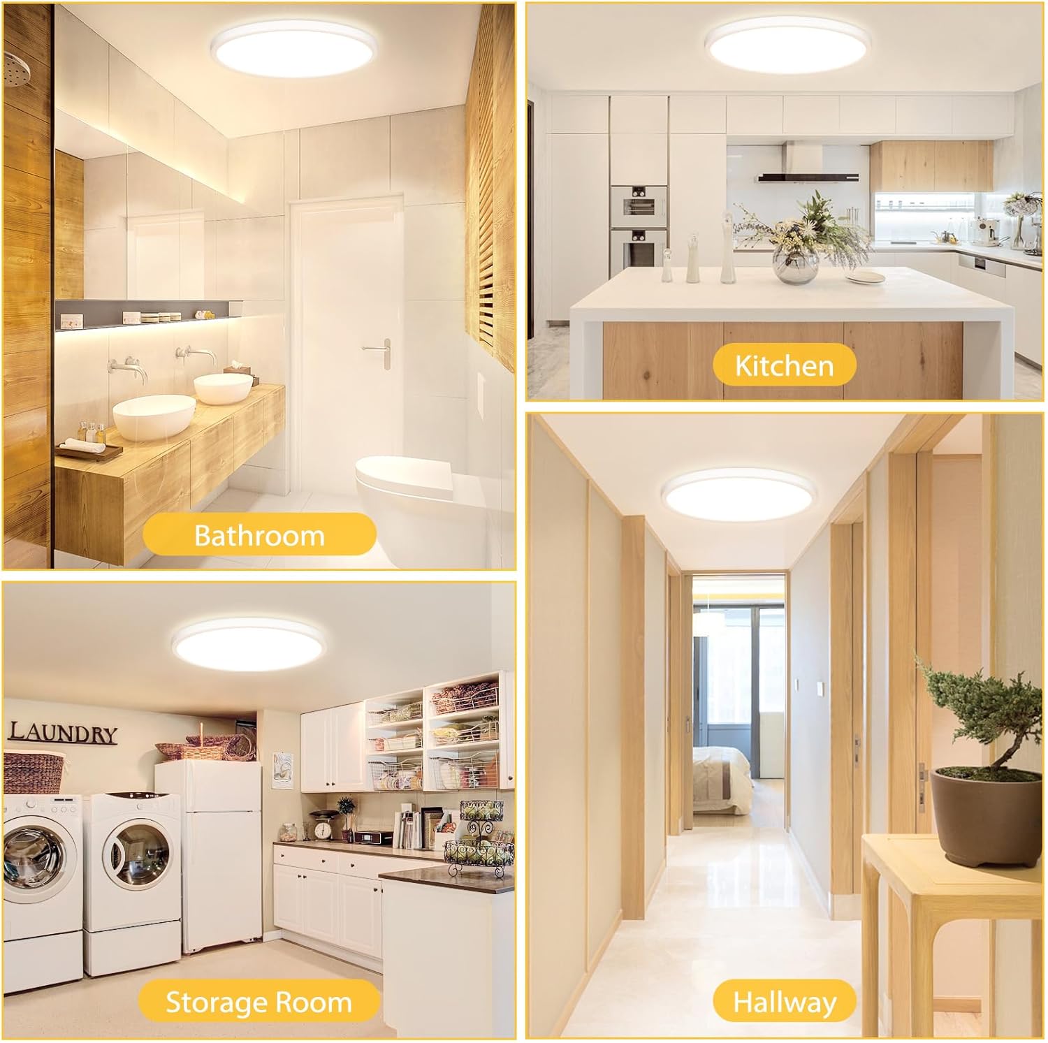 Ouila Plafoniera LED Soffitto Ø22CM 18W 4000K - immagine 6