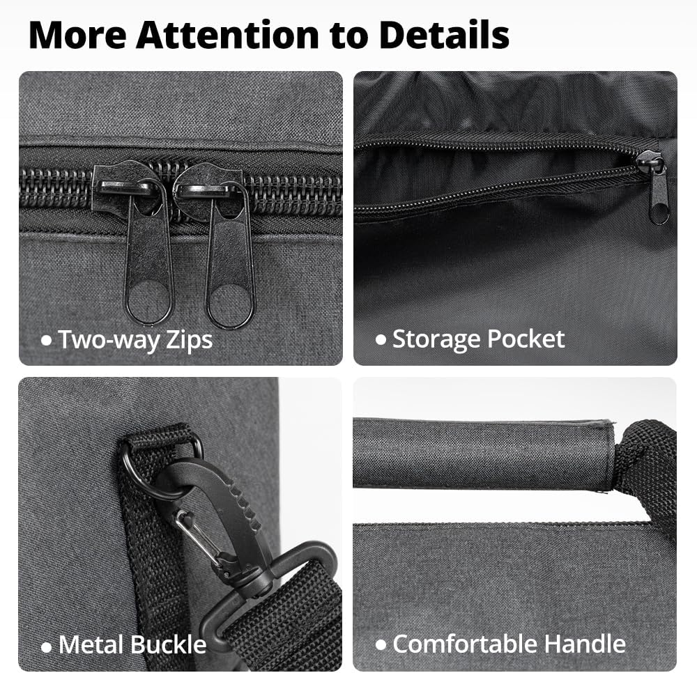 AMBITFUL Borsa a Tracolla per Treppiede 90cm, Grigio - immagine 7