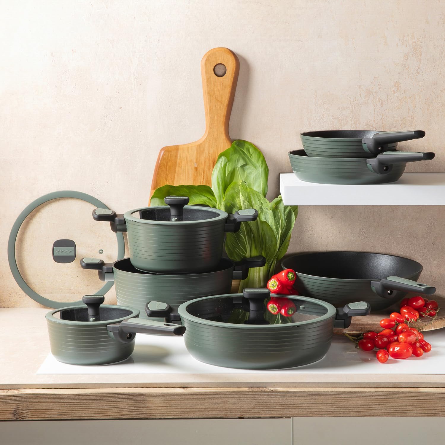 Kasanova Batteria Pentole Corredo Antiaderente - immagine 2