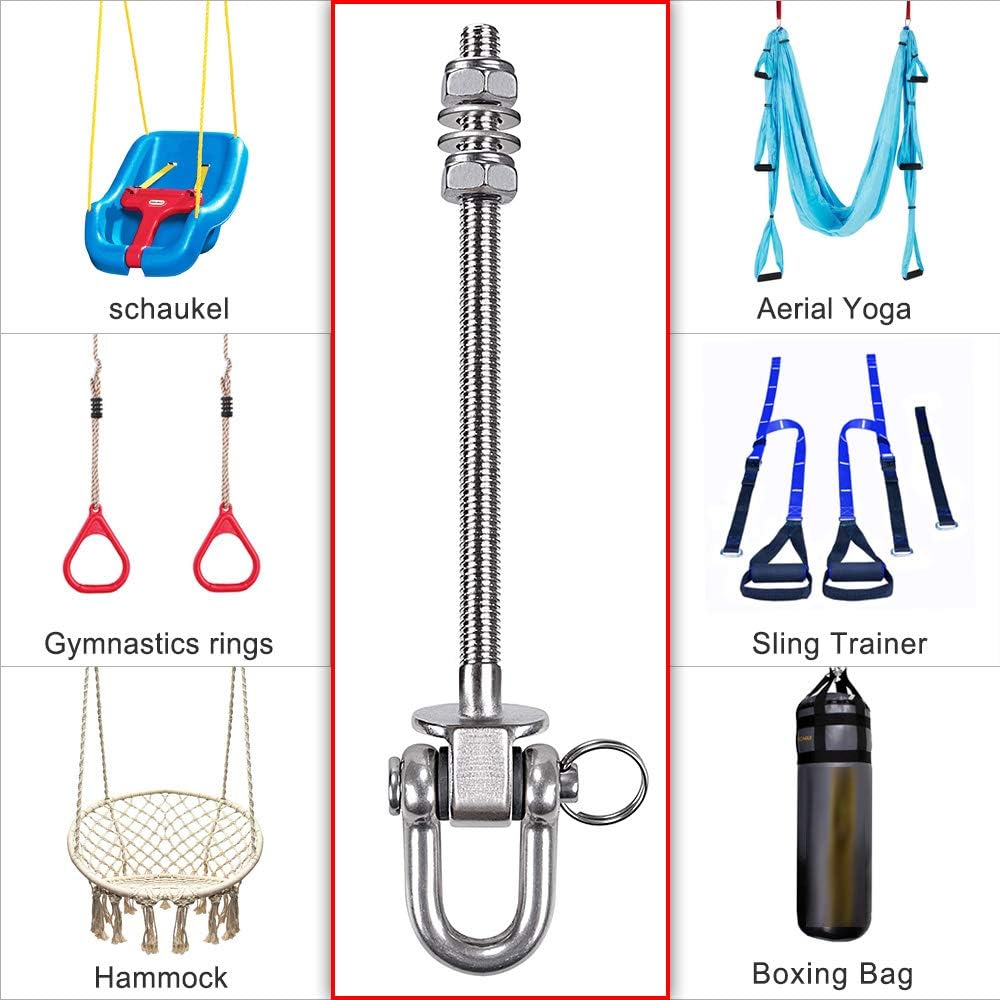 SELEWARE Set 6 Ganci Altalena Carichi Pesanti 800kg - immagine 5