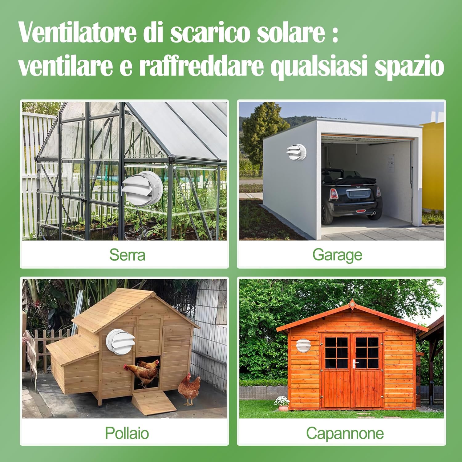 Ecocalm Ventilatore Solare per Esterni 200mm - immagine 6