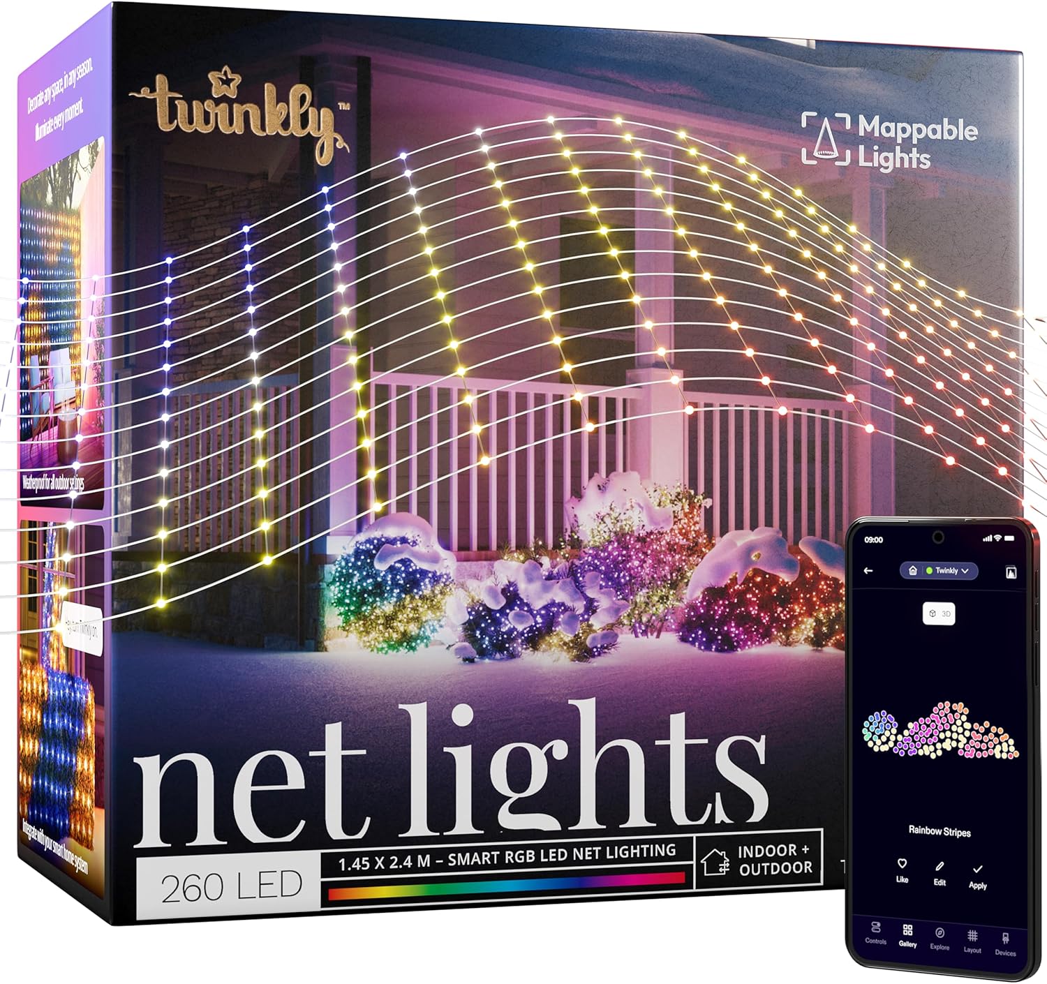 Twinkly Net Lights - Griglia LED Flessibile 260 RGB