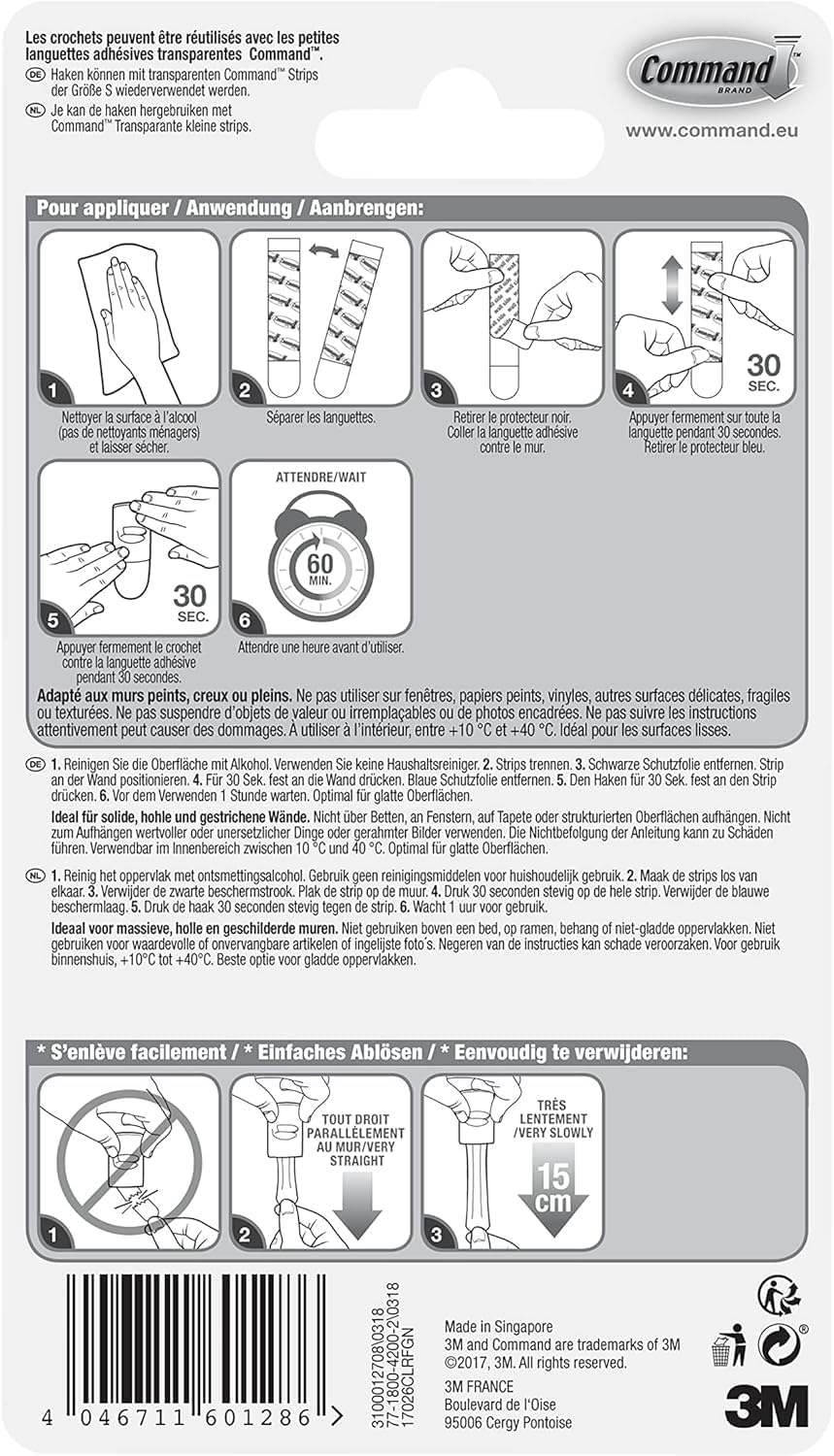 Command Clip Decorative Trasparenti (20 mini ganci) - immagine 8