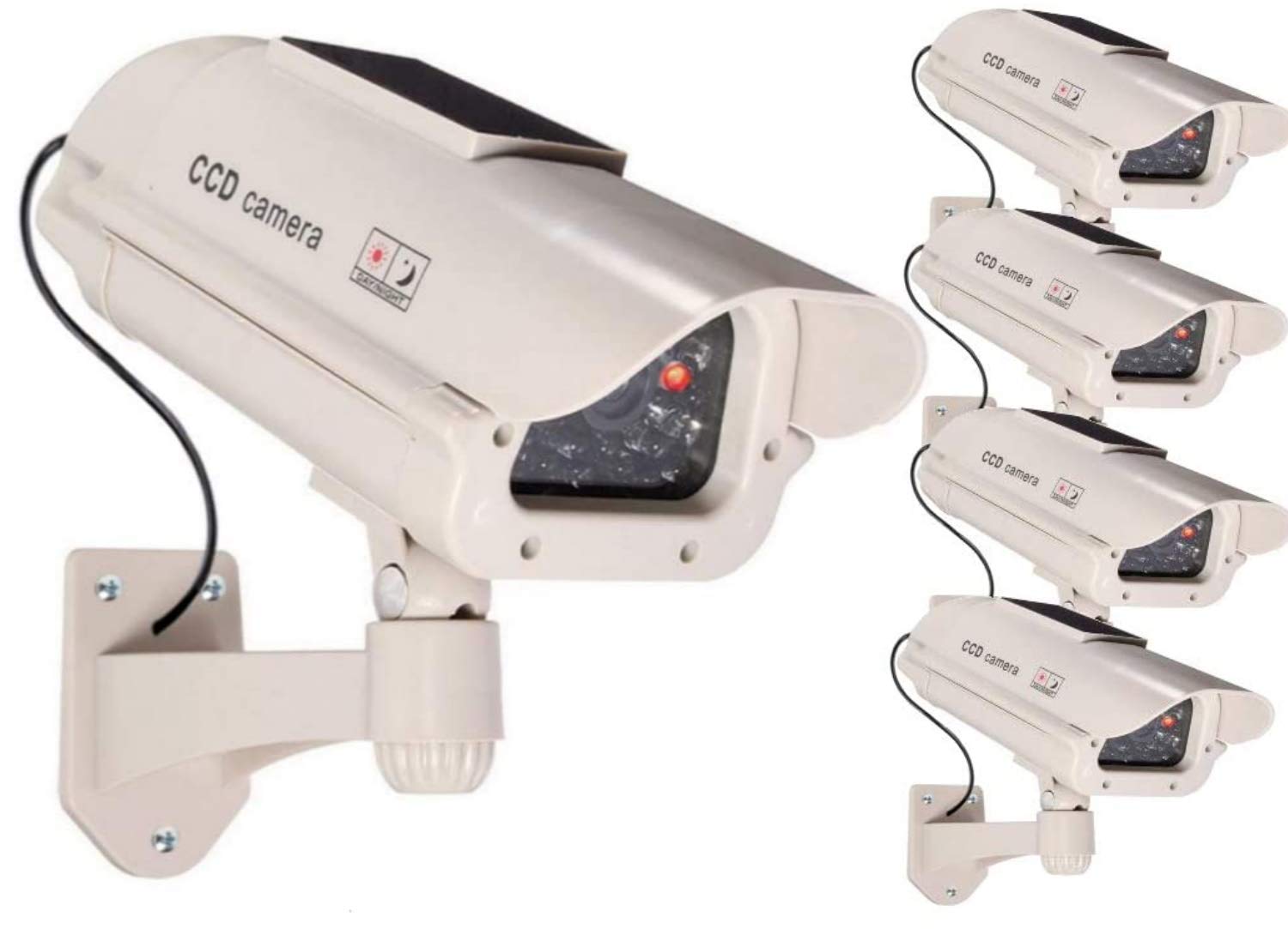 4 Grandi Telecamere di Sorveglianza Finte Solari