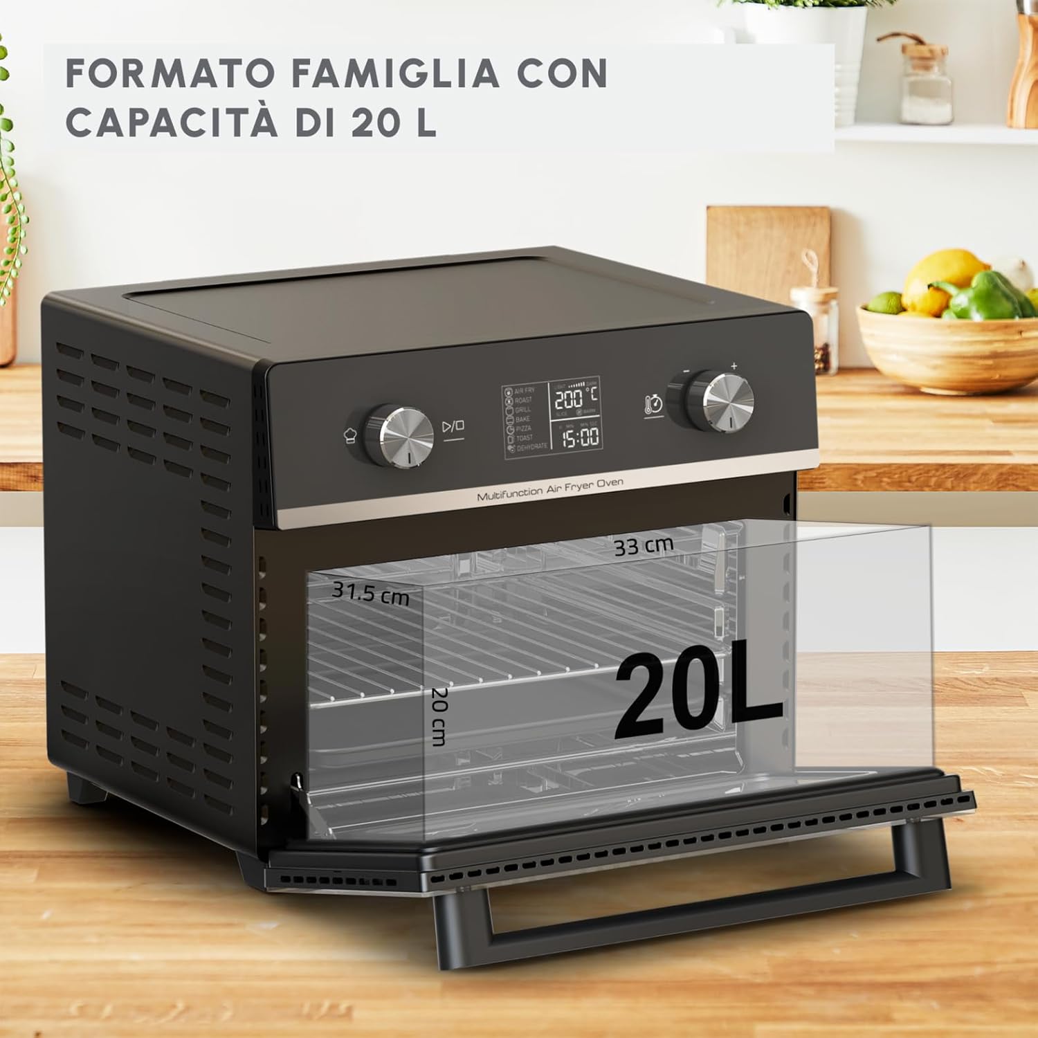 Moulinex Easy Fry Multifunzione 10in1 - Friggitrice ad Aria 20L - immagine 2