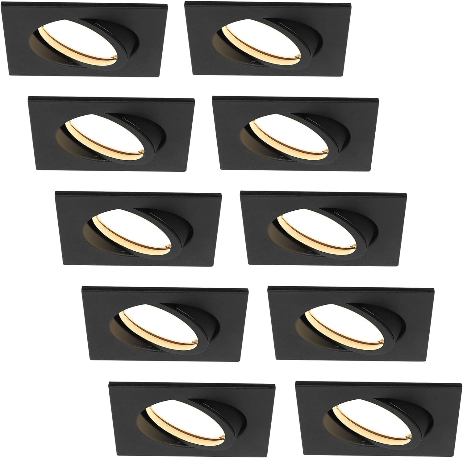 Hcfei Faretto da Incasso a LED Ultra Piatto 5W, Nero (10 pz)