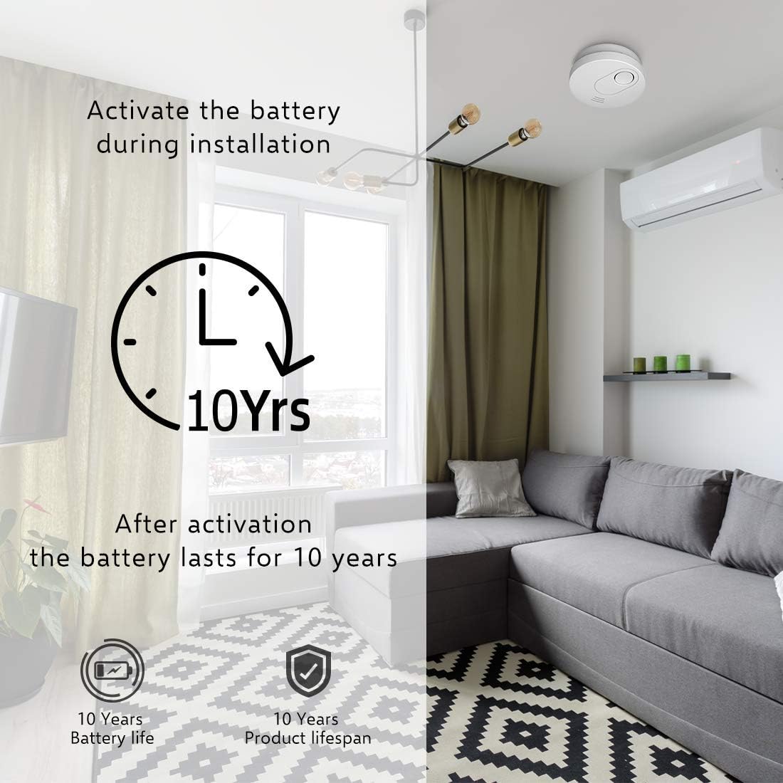 ELRO FS1510 Rivelatore di Fumo, 3 V, 6 Pezzi - immagine 5