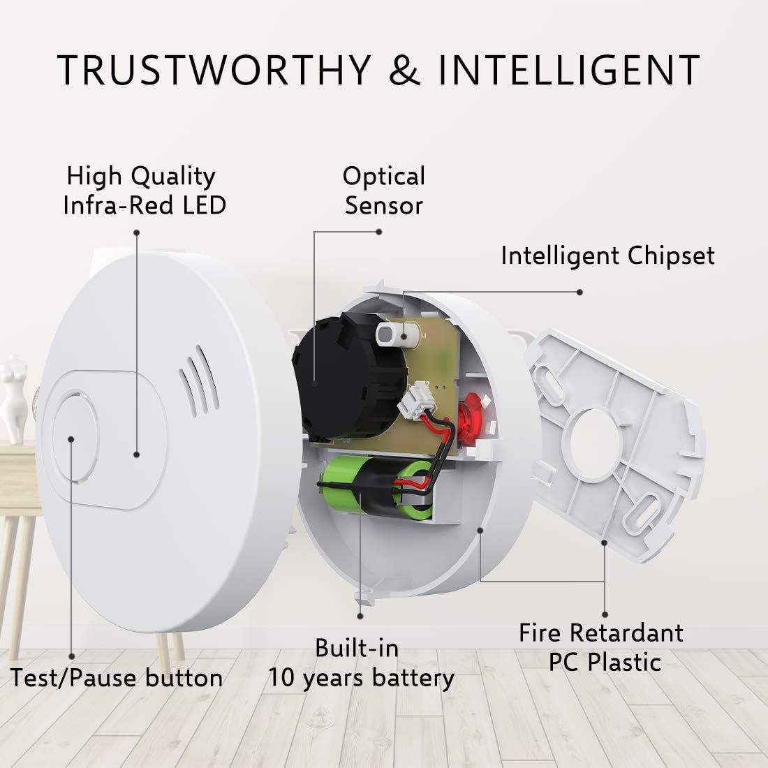 ELRO FS1510 Rivelatore di Fumo, 3 V, 6 Pezzi - immagine 7