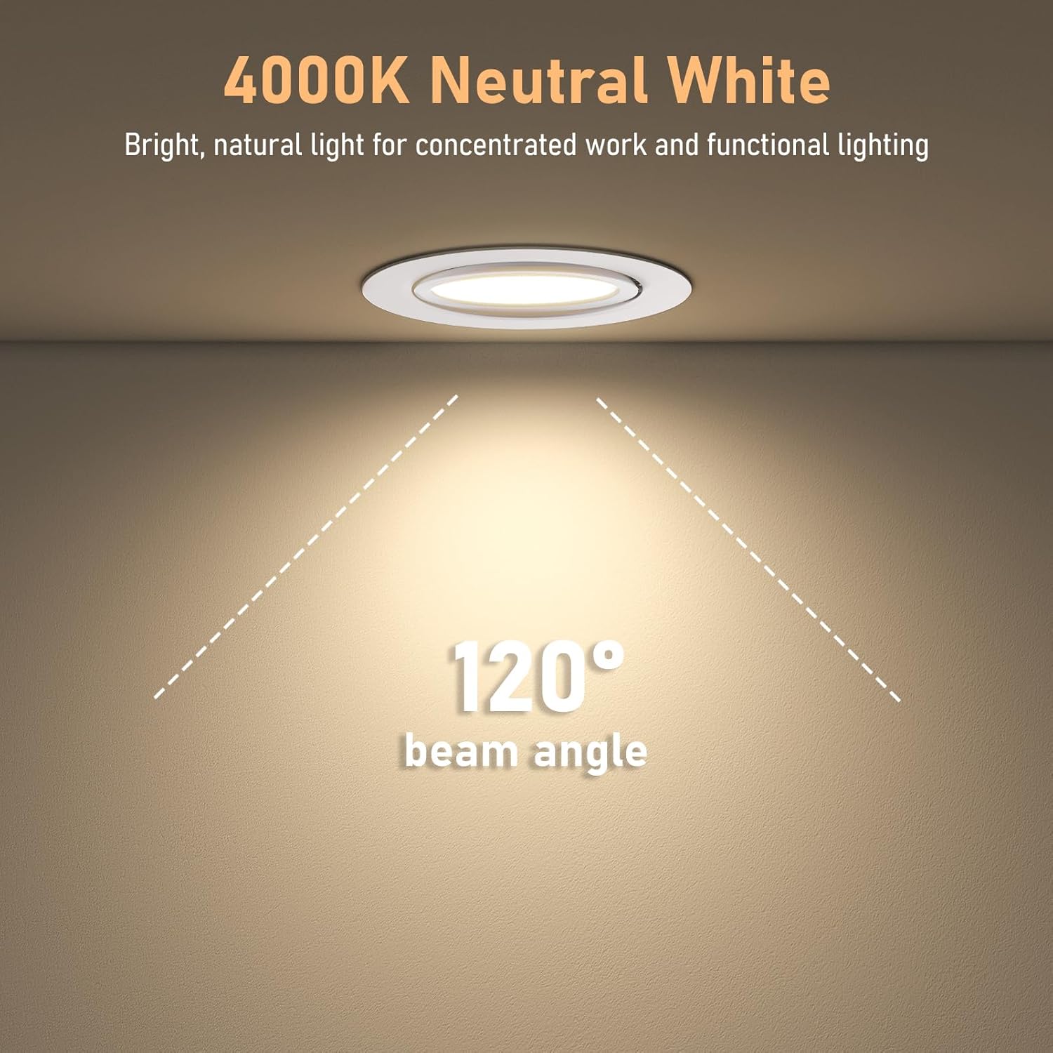 Faretti LED Soffitto Incasso 7W, Foro Φ 68-80mm - immagine 4