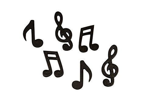 24 chiavi e note musicali nere decorative per musicisti e amanti della musica, confezione unica