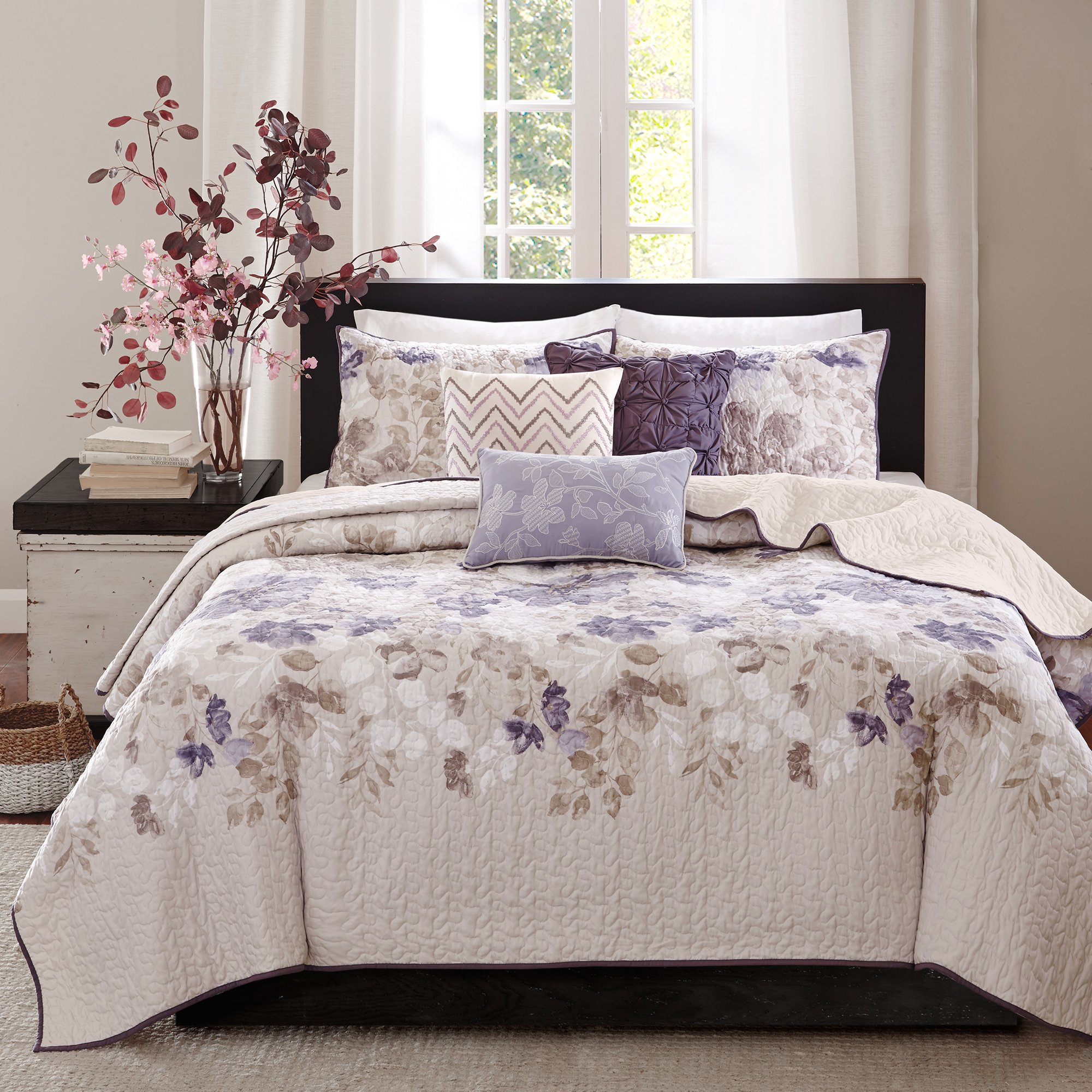 Madison Park Luna Coverlet Set, Tortora, Full/Queen