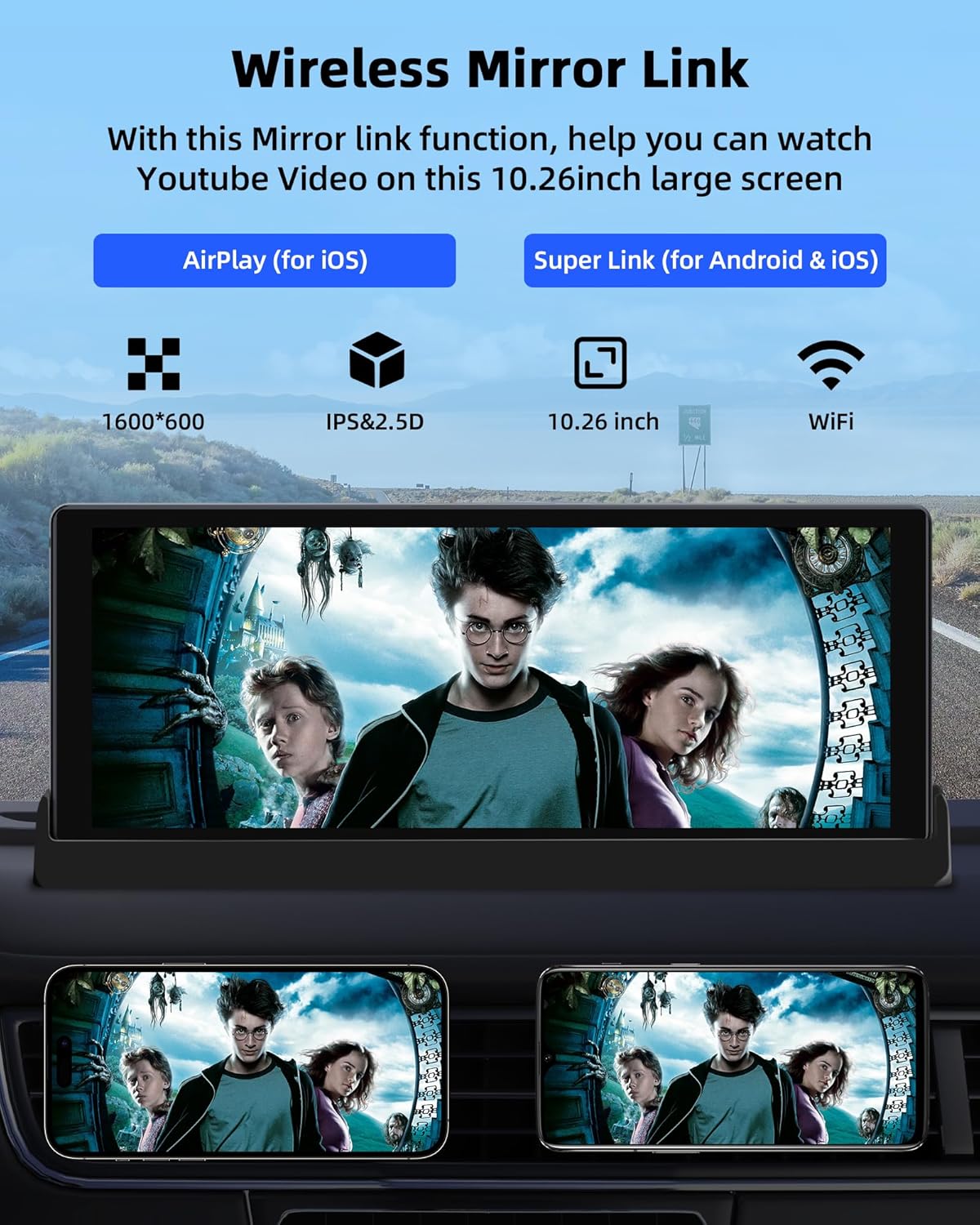 Schermo Auto 10,26'' Wireless Carplay e Android Auto - immagine 5