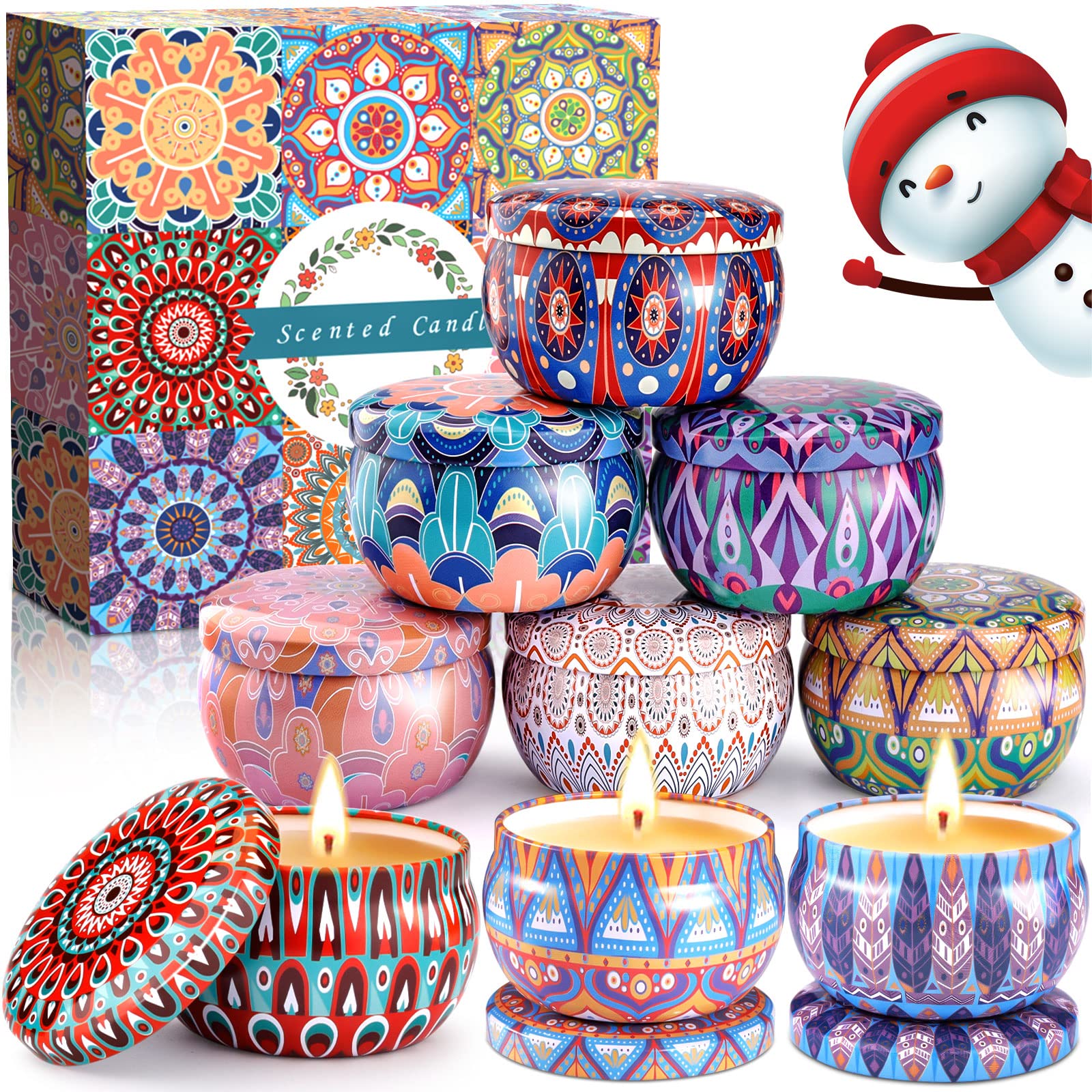 Mulevip Set 9 Candele Profumate in Cera di Soia Naturale