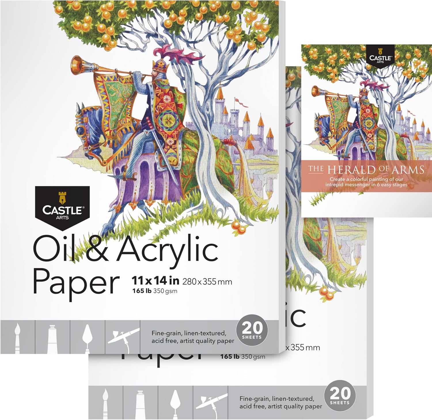 Castle Art Supplies - Blocco Carta Olio/Acrilici 11x14"