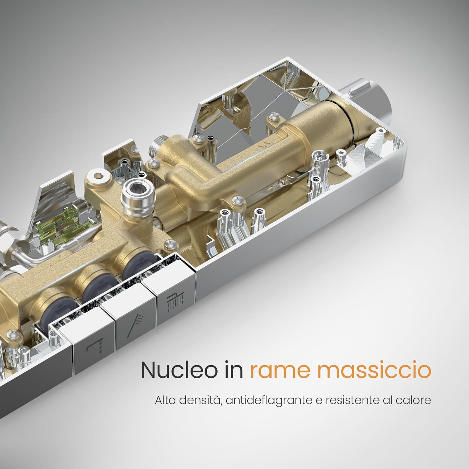 Emke Colonna Doccia Termostatica Cromata - immagine 6