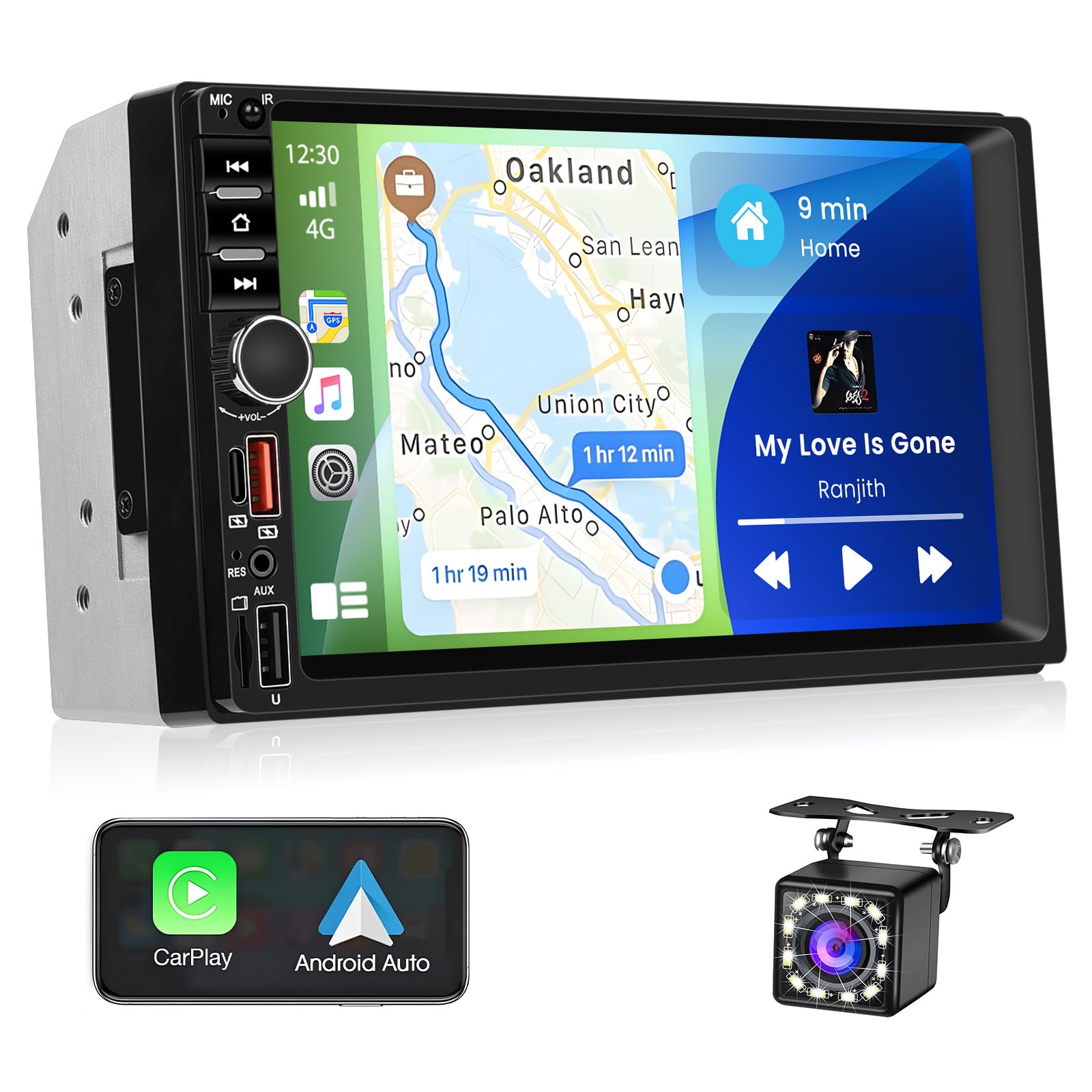 Autoradio Bluetooth 2 Din 7 Pollici Touchscreen