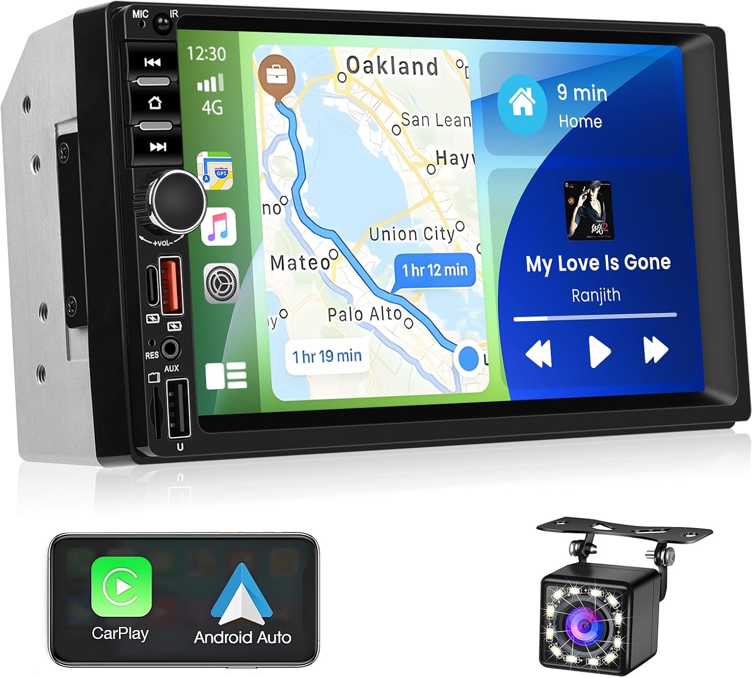 Autoradio Bluetooth 2 Din 7 Pollici Touchscreen - immagine 1