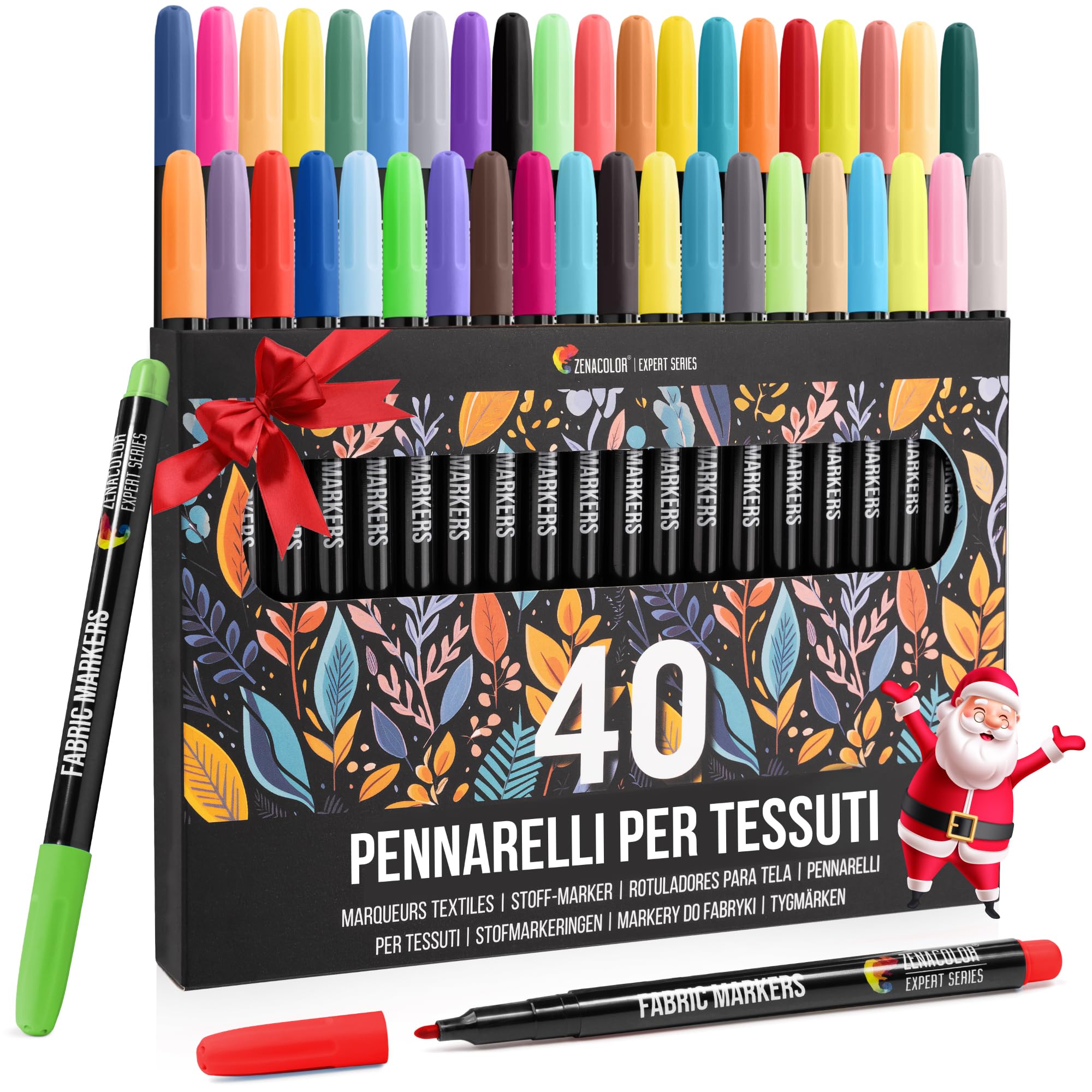 40 Pennarelli per Tessuti e Stoffa - Colori Permanenti