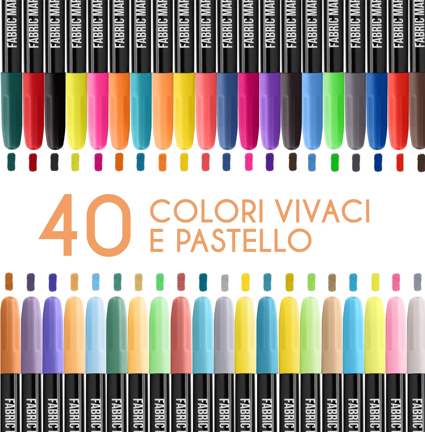 40 Pennarelli per Tessuti e Stoffa - Colori Permanenti - immagine 2