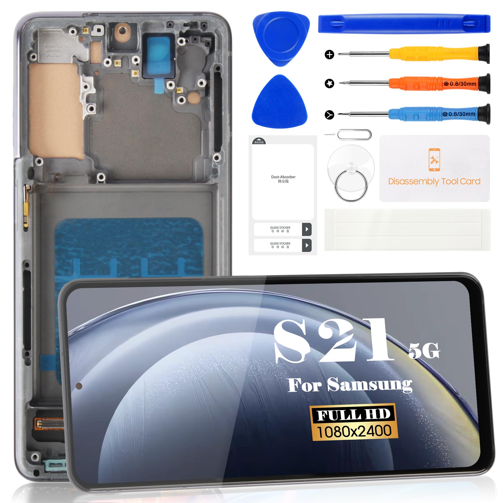 Schermo LCD Ricambio TFT per Samsung Galaxy S21 5G