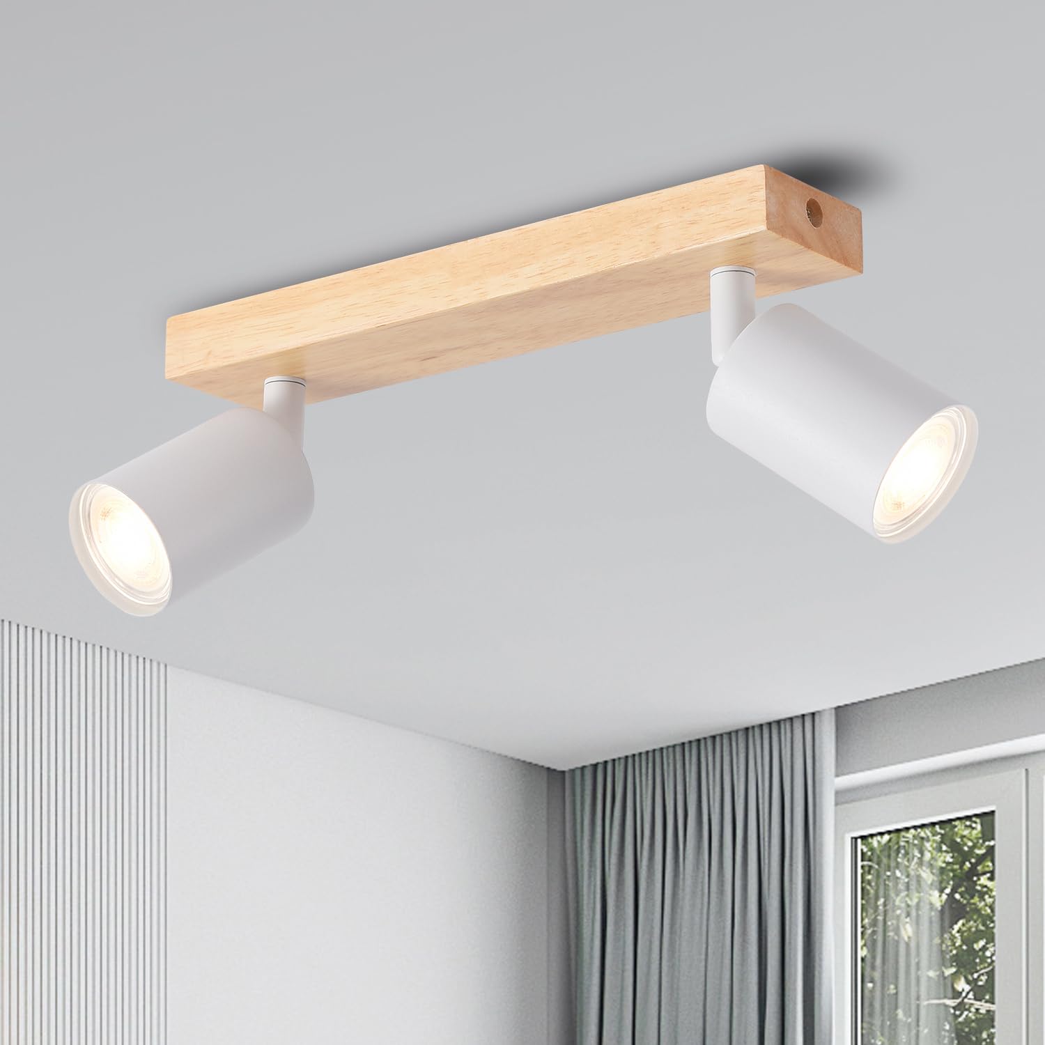 Anwio Faretti da Soffitto Orientabili con 2 Lampadine GU10