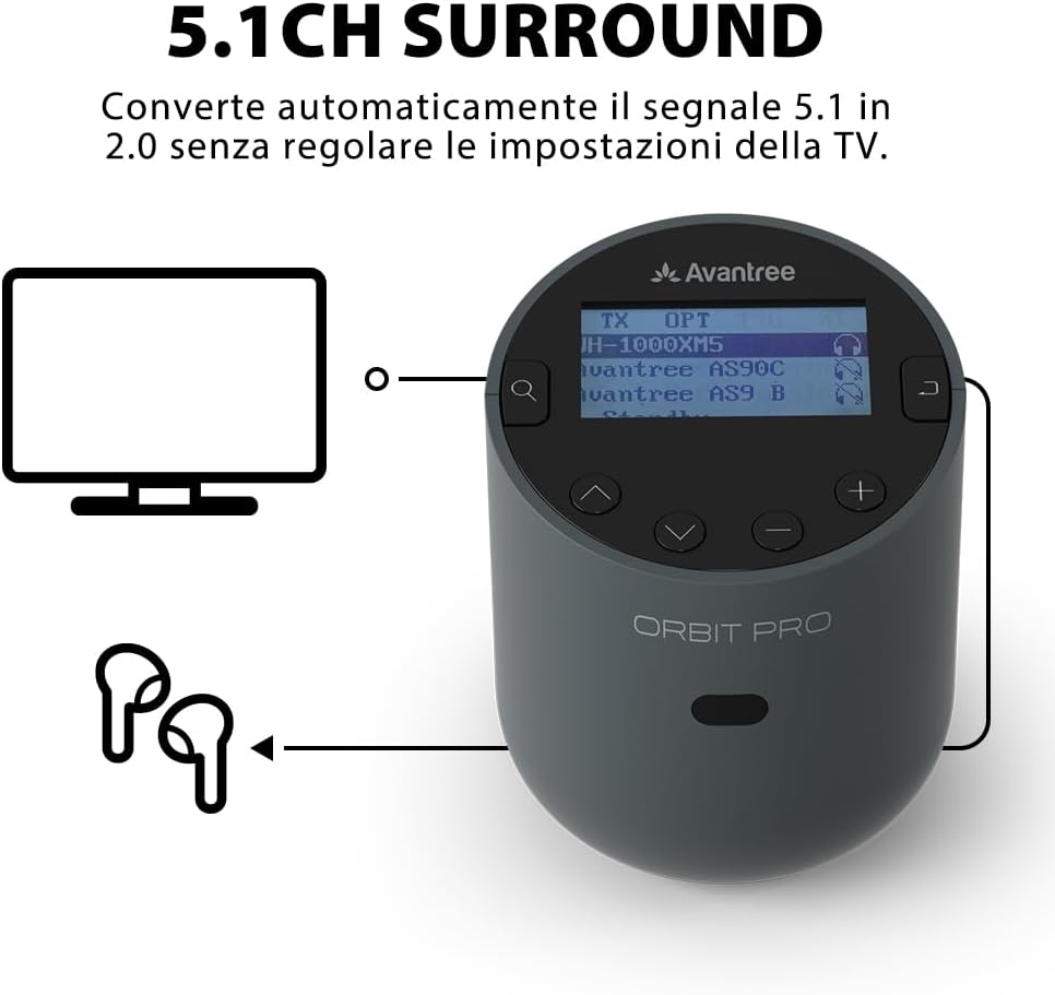 Avantree Orbit Pro - Trasmettitore e Ricevitore Audio TV - immagine 2