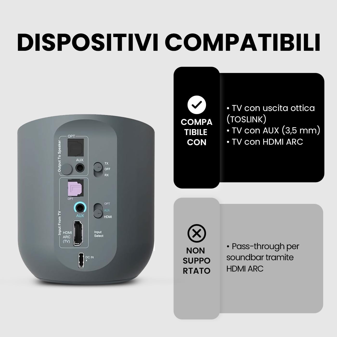 Avantree Orbit Pro - Trasmettitore e Ricevitore Audio TV - immagine 3