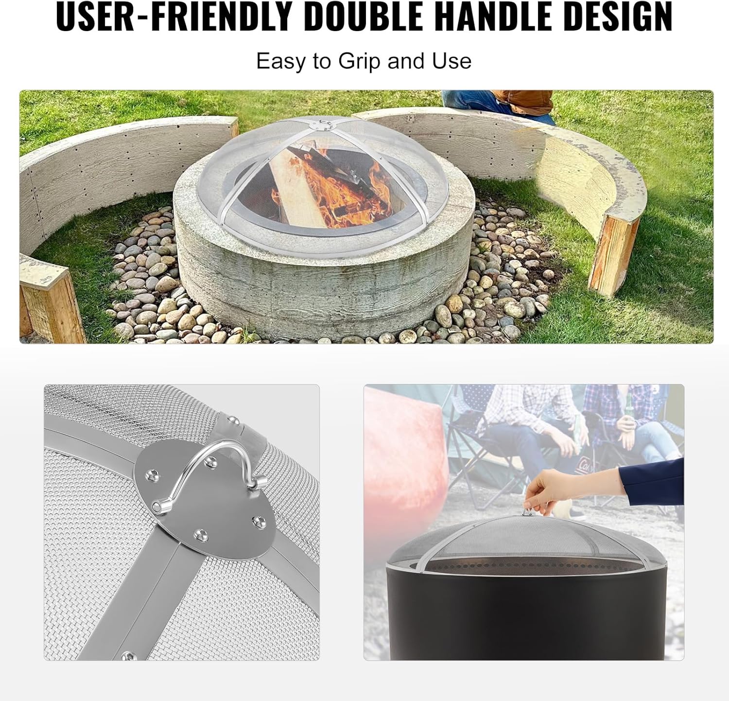 Vevor Parascintille Rotondo per Braciere da 40" - immagine 4