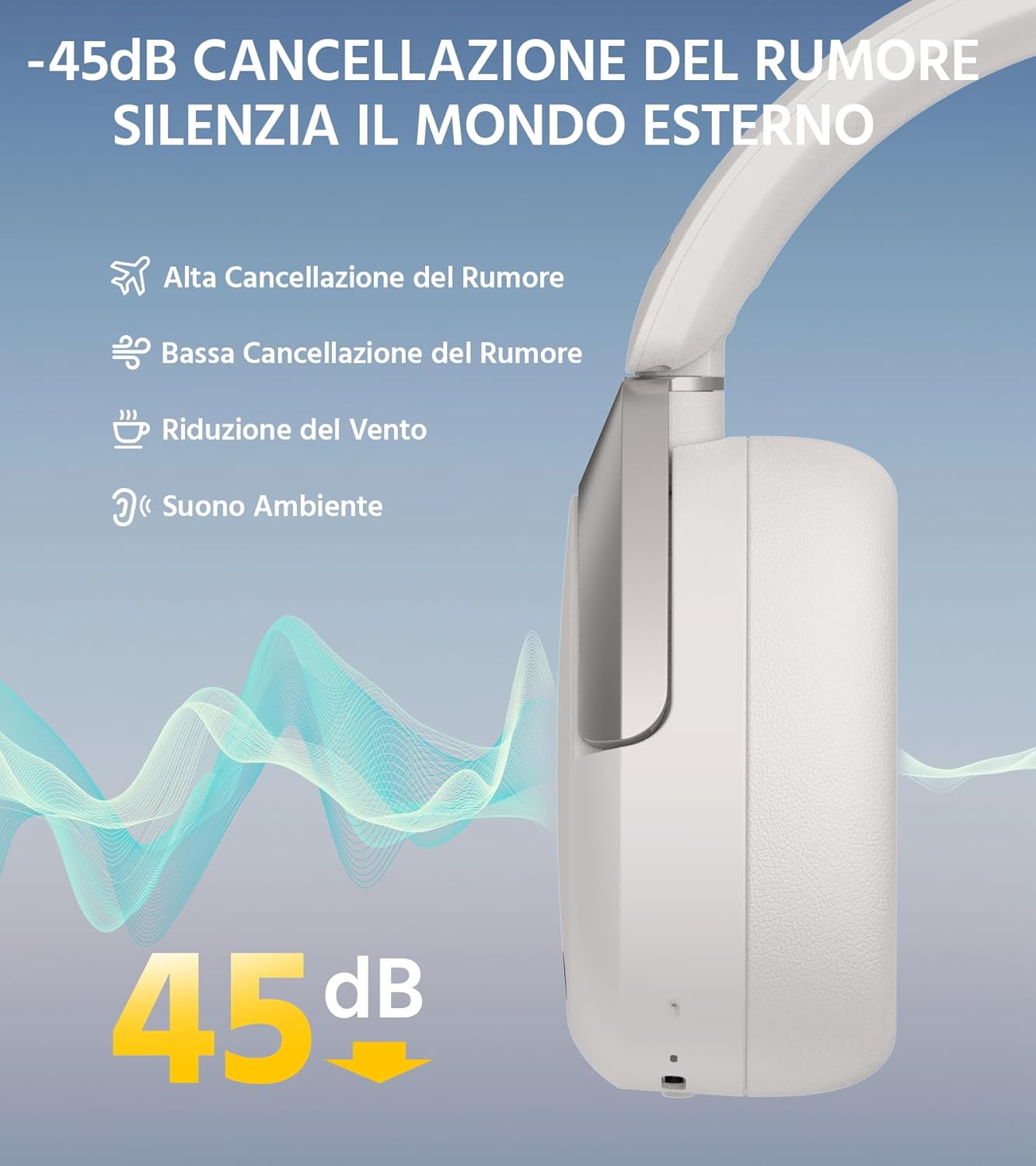 Edifier W830NB - Cuffie Over Ear Bluetooth 94h - immagine 3