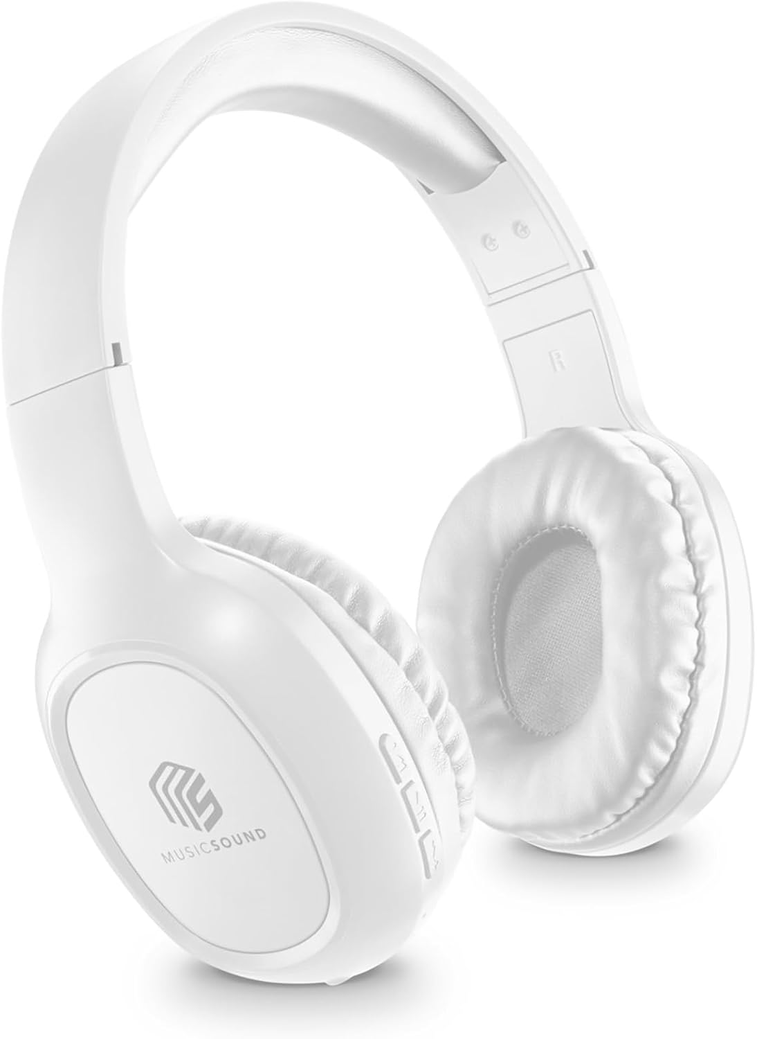 Music Sound HEADBAND Bluetooth Basic - Cuffie On Ear, Bianco - immagine 2