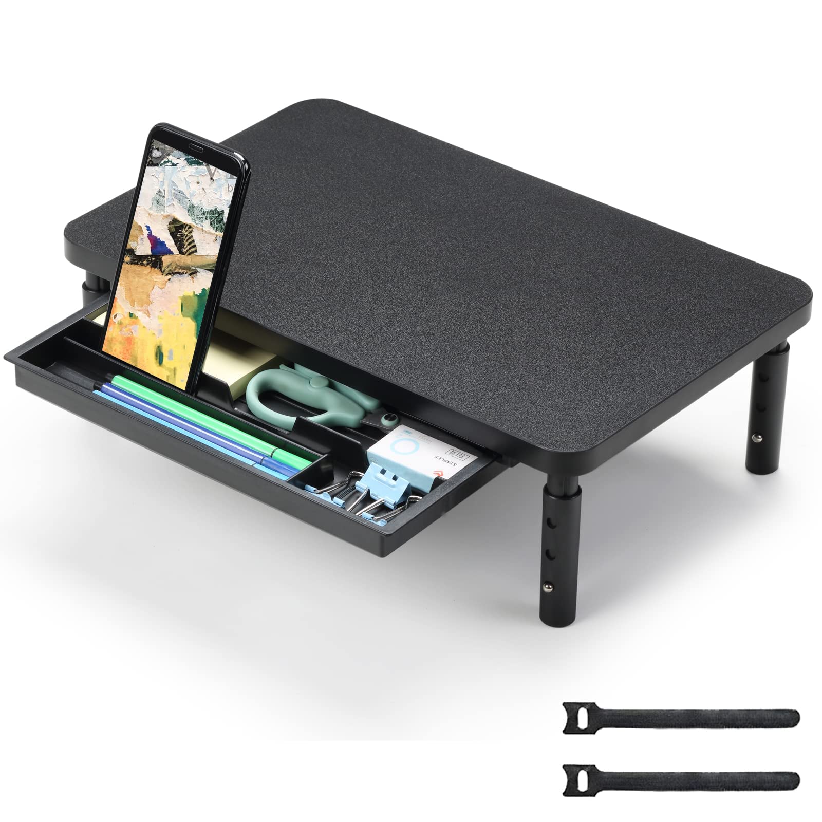 Ethu Supporto Monitor Ergonomico con Cassetto Portaoggetti