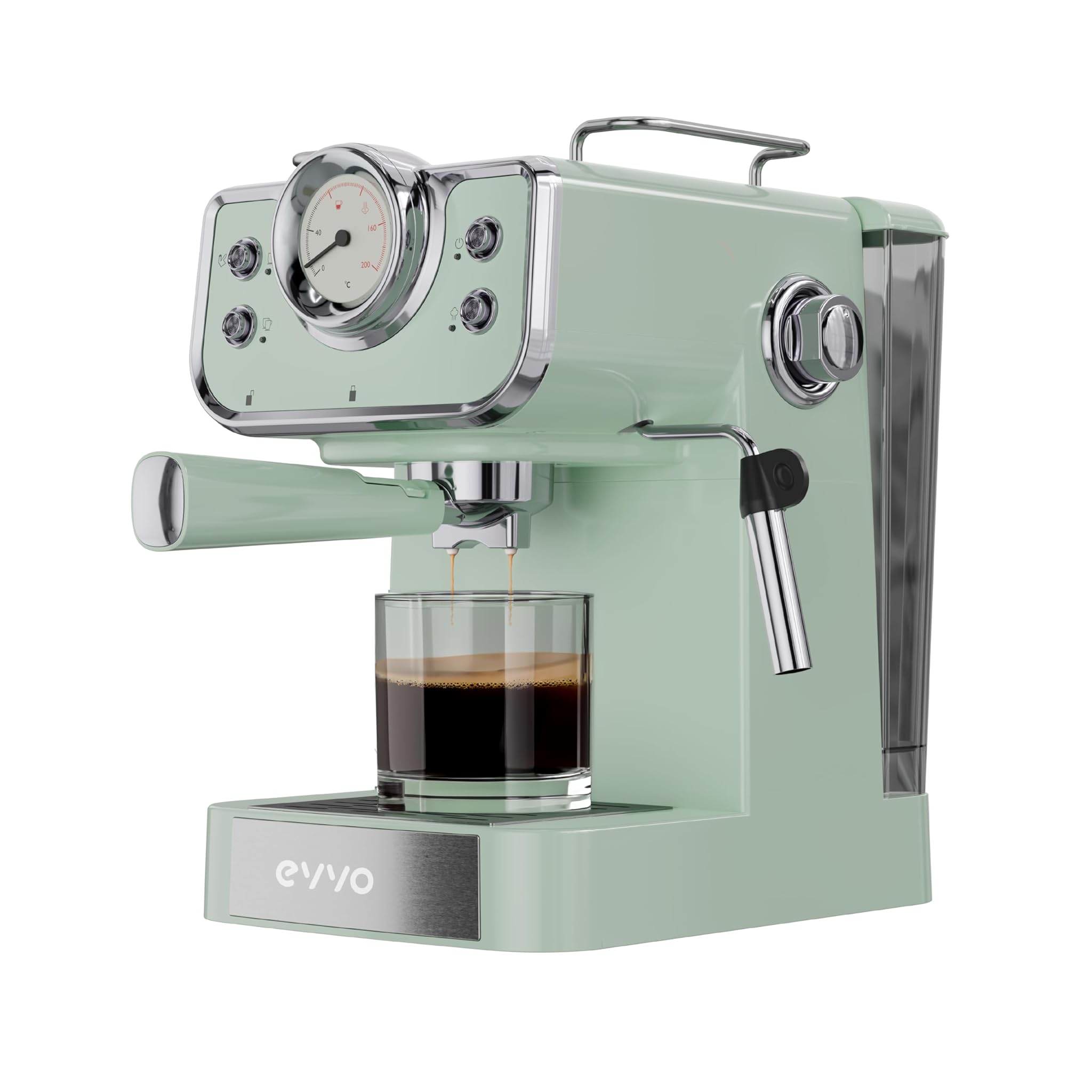 Evvo Intensa Retro - Macchina Caffè Espresso, Verde Acqua