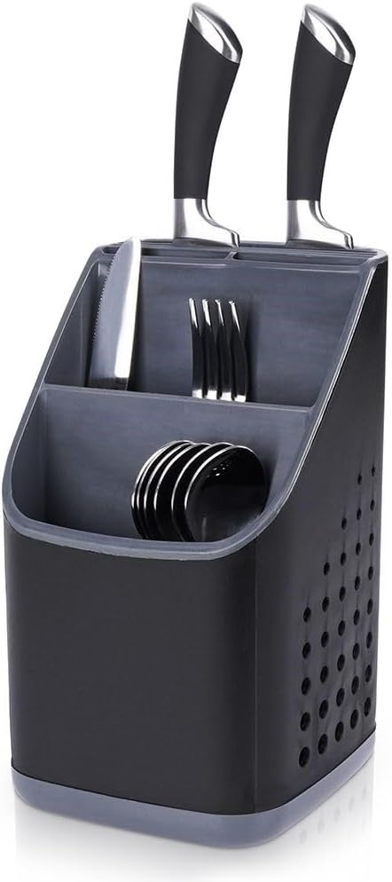 Vilde Portaposate Scolapiatti da Cucina, Nero - immagine 1