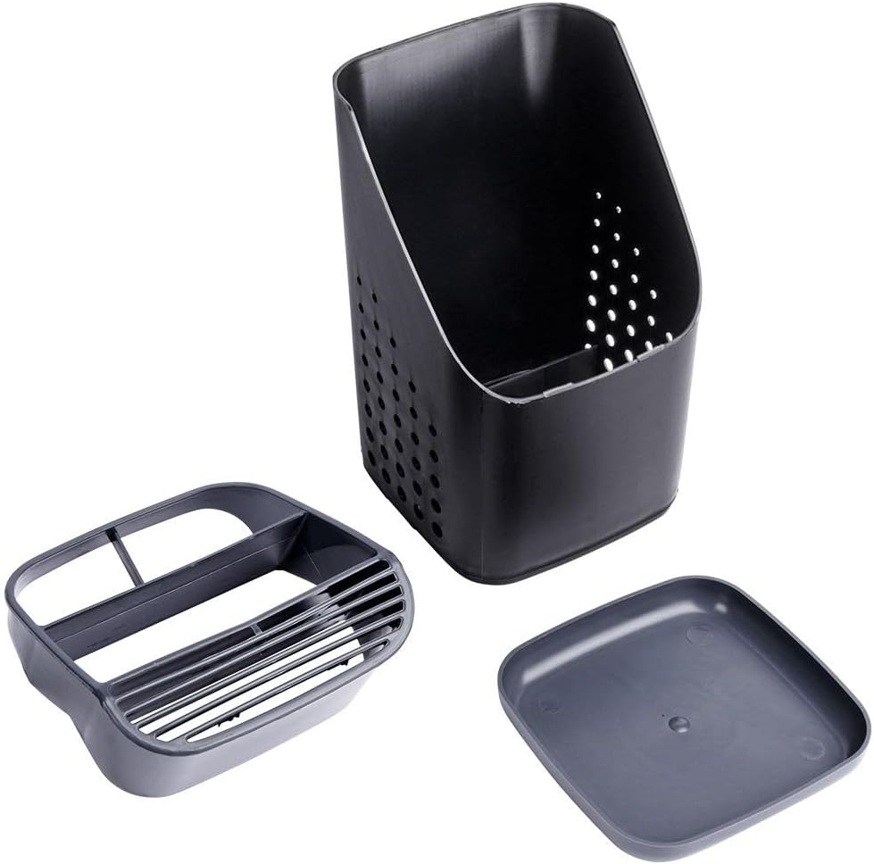 Vilde Portaposate Scolapiatti da Cucina, Nero - immagine 4