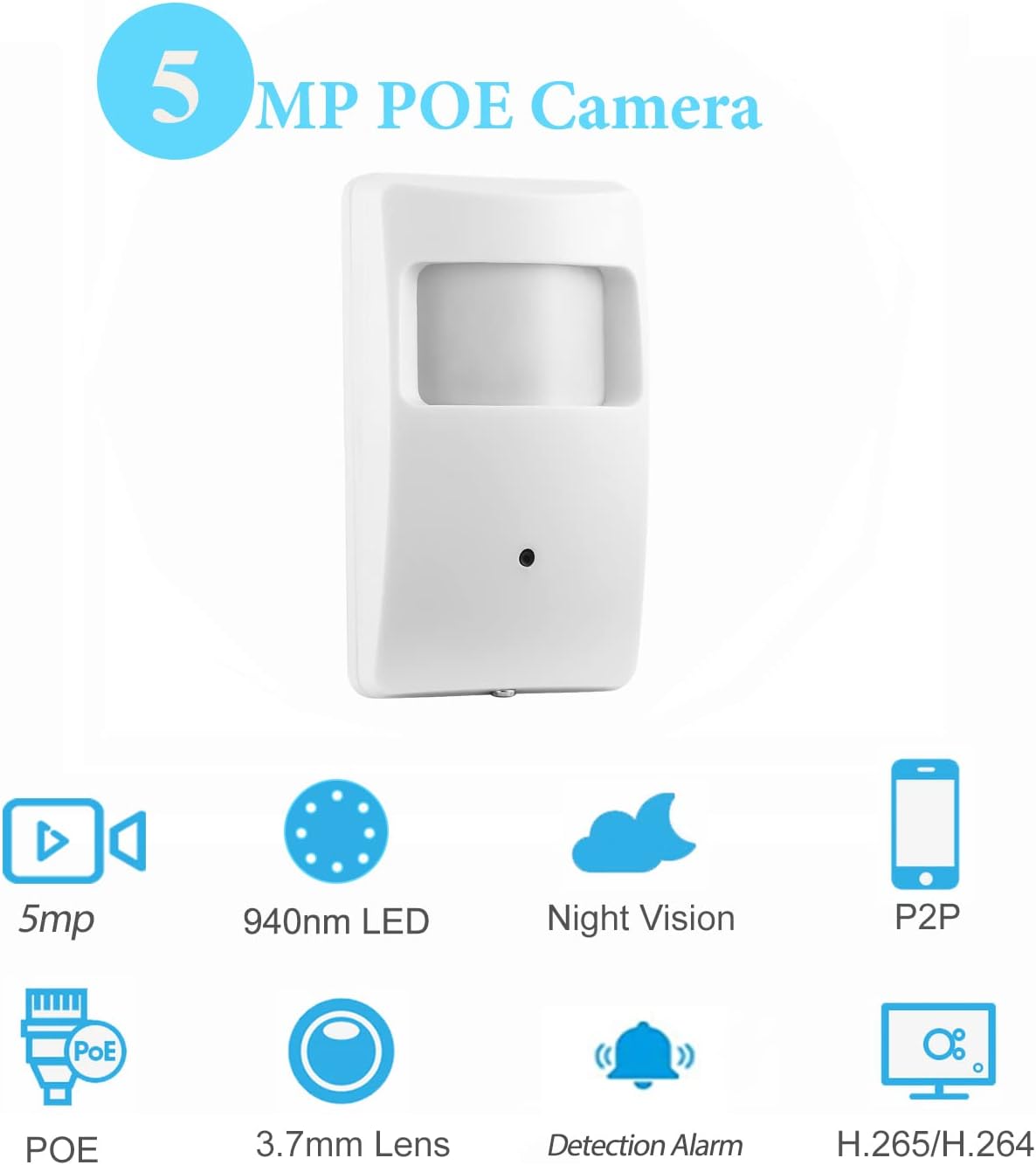 Revodata HD 5MP IP POE Telecamera Sicurezza Interna - immagine 2