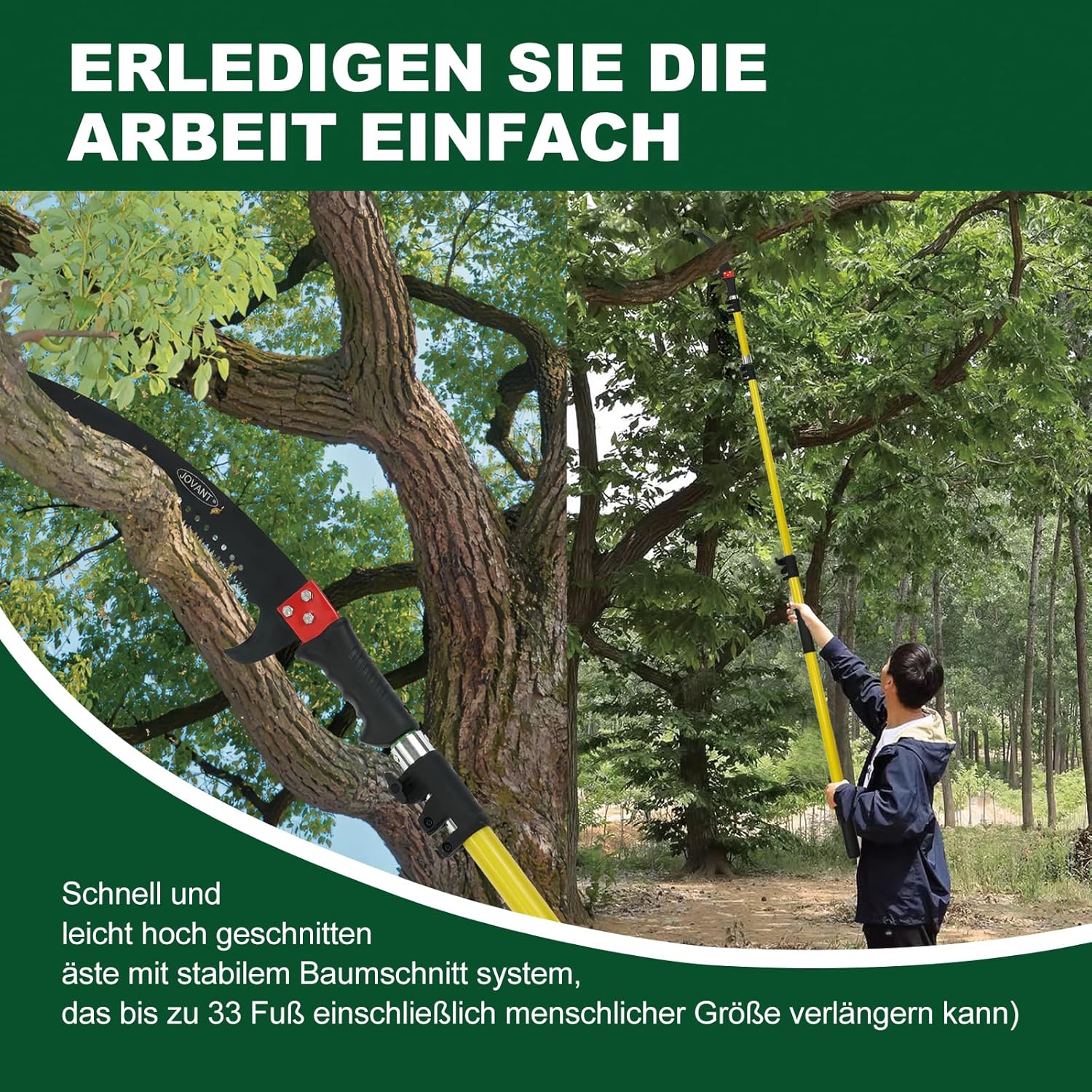 Sega Telescopica Professionale con Asta 6m, Alta Portabilità - immagine 2