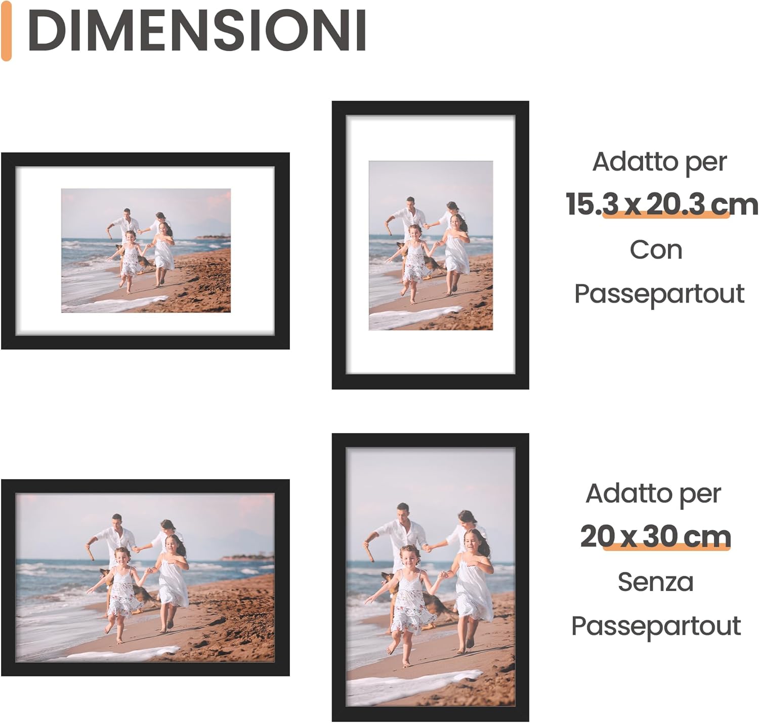 Upsimples Cornice 20x30 Nera (Confezione da 3) - immagine 2