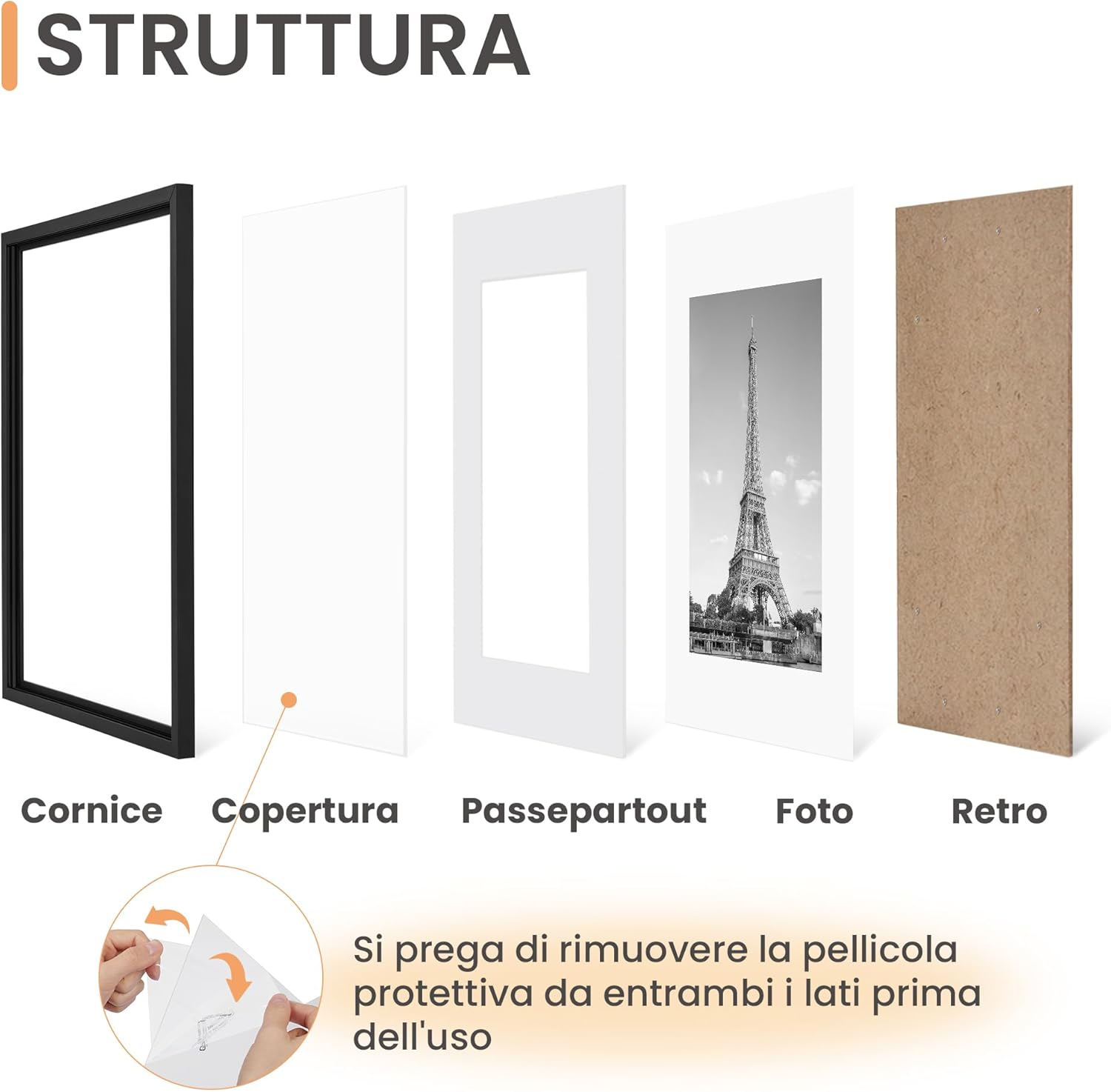 Upsimples Cornice 20x30 Nera (Confezione da 3) - immagine 3