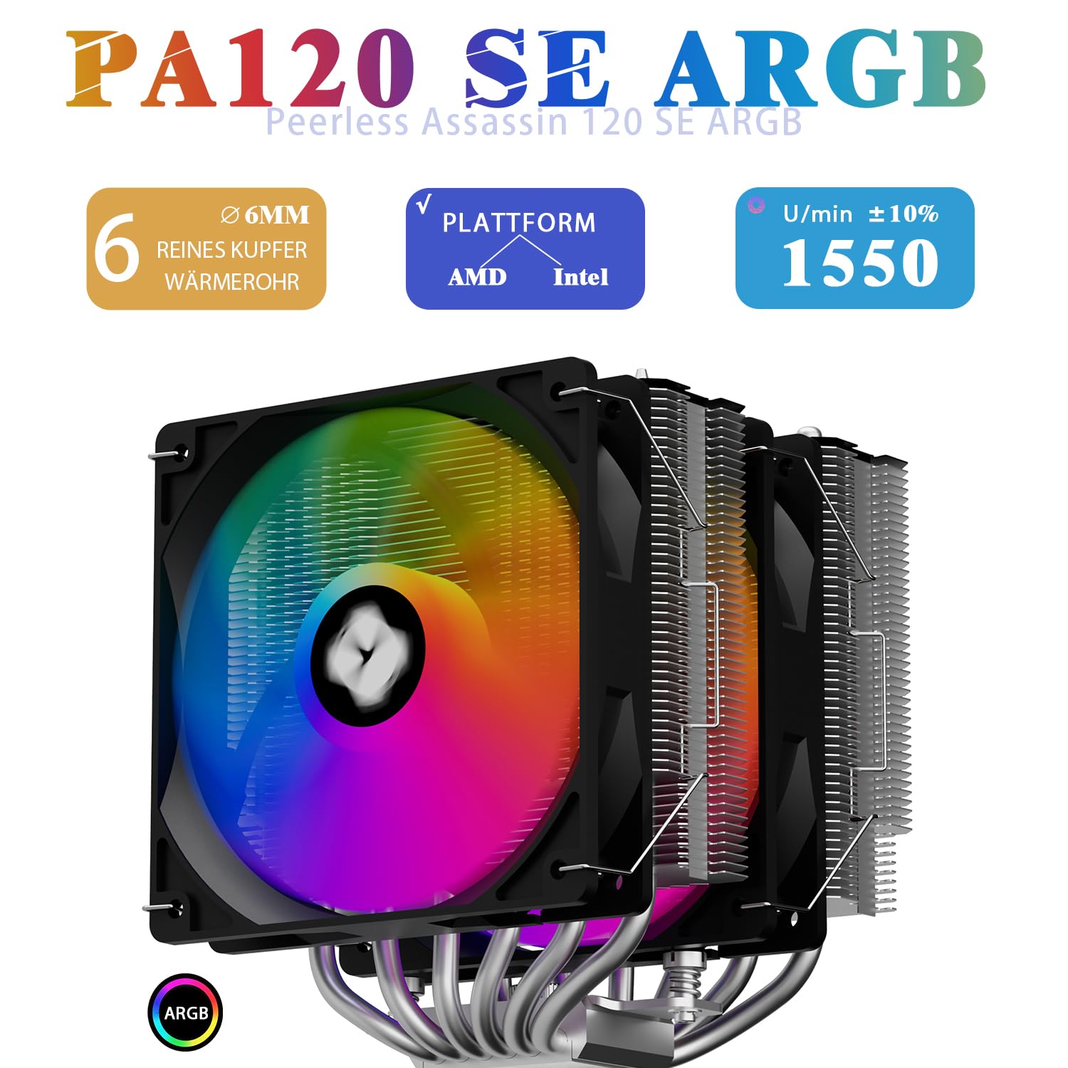 Tr-thermalright Peerless Assassin 120 SE ARGB CPU Luftkühler - immagine 2